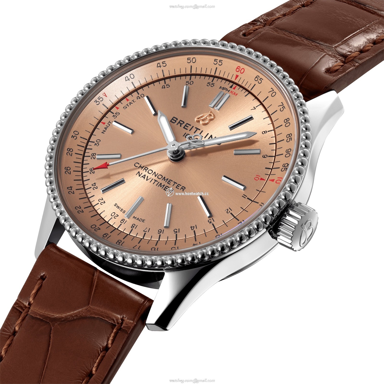 Breitling Navitimer 35mm Automatic Brown Dial - Stainless Steel Watch - Image 2