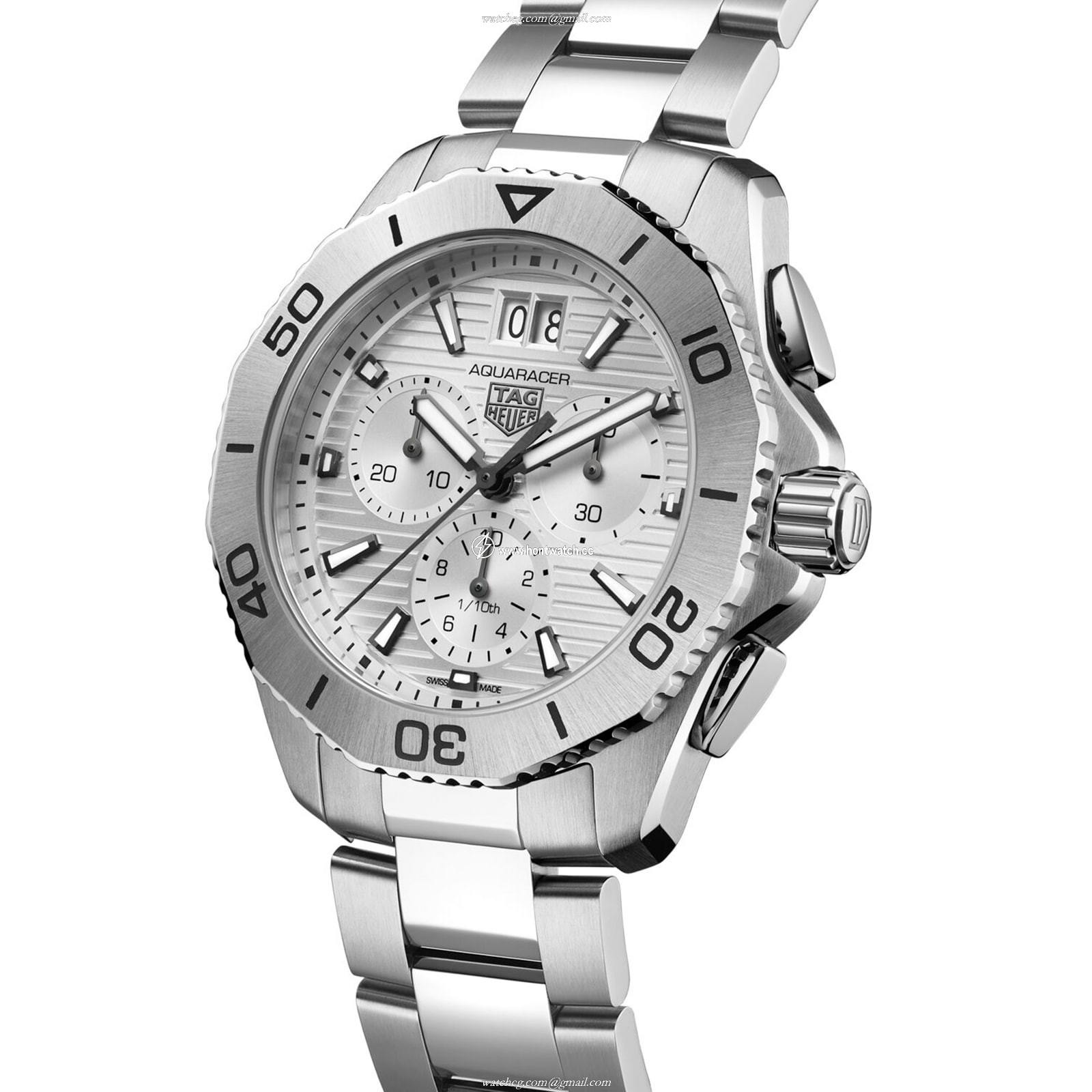TAG Heuer Aquaracer Replica | 40mm Grey Quartz Watch - Stainless Steel - Image 2