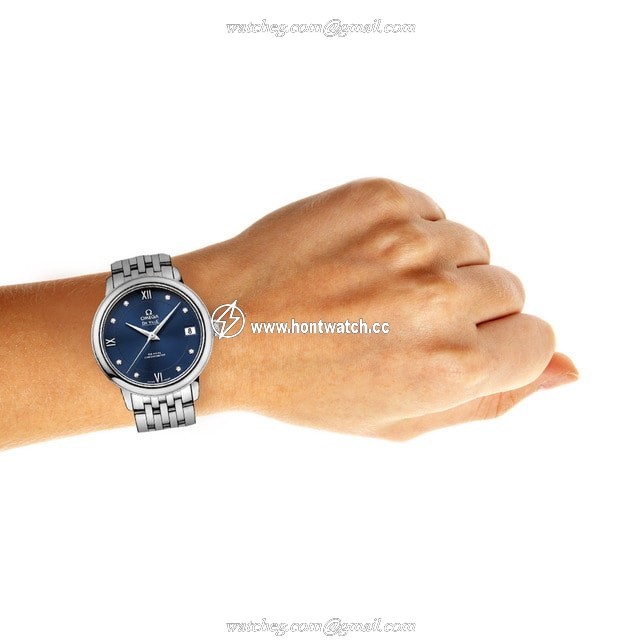 Omega De Ville Prestige | 32.7mm Stainless Steel | Automatic Blue Dial | Diamond Markers - Image 2