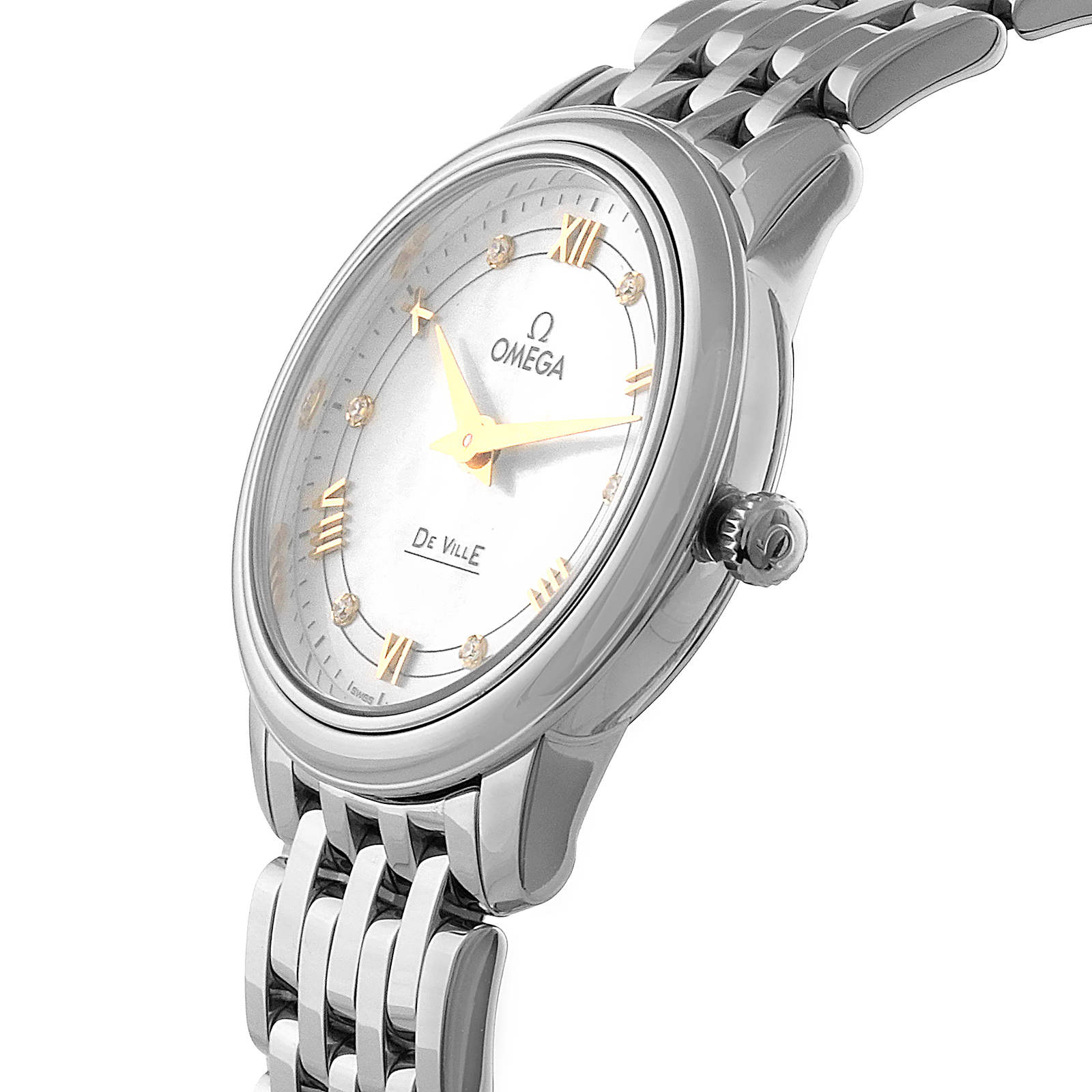 Omega De Ville Prestige 27mm Stainless Steel Quartz Watch - Mother of Pearl Dial - Image 3