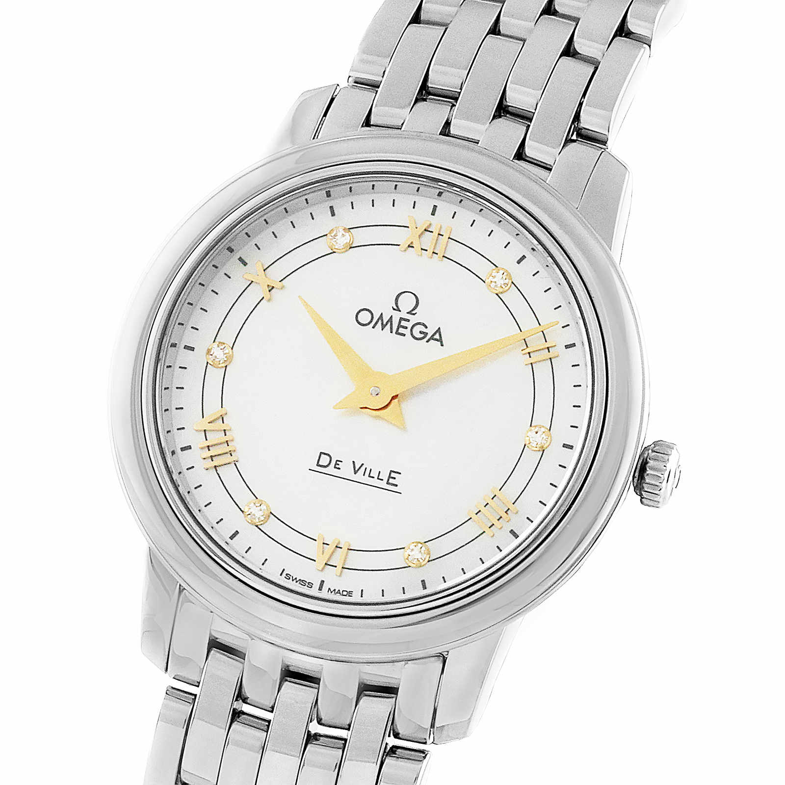Omega De Ville Prestige 27mm Stainless Steel Quartz Watch - Mother of Pearl Dial - Image 4