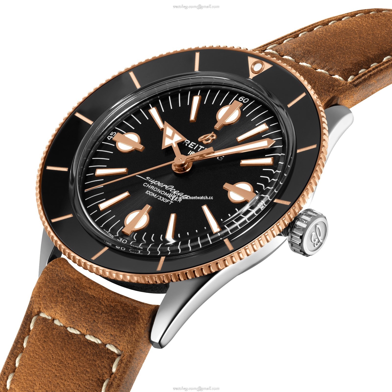 Breitling Superocean Heritage 57 42mm Automatic - Black Dial - Steel & Rose Gold - Image 2