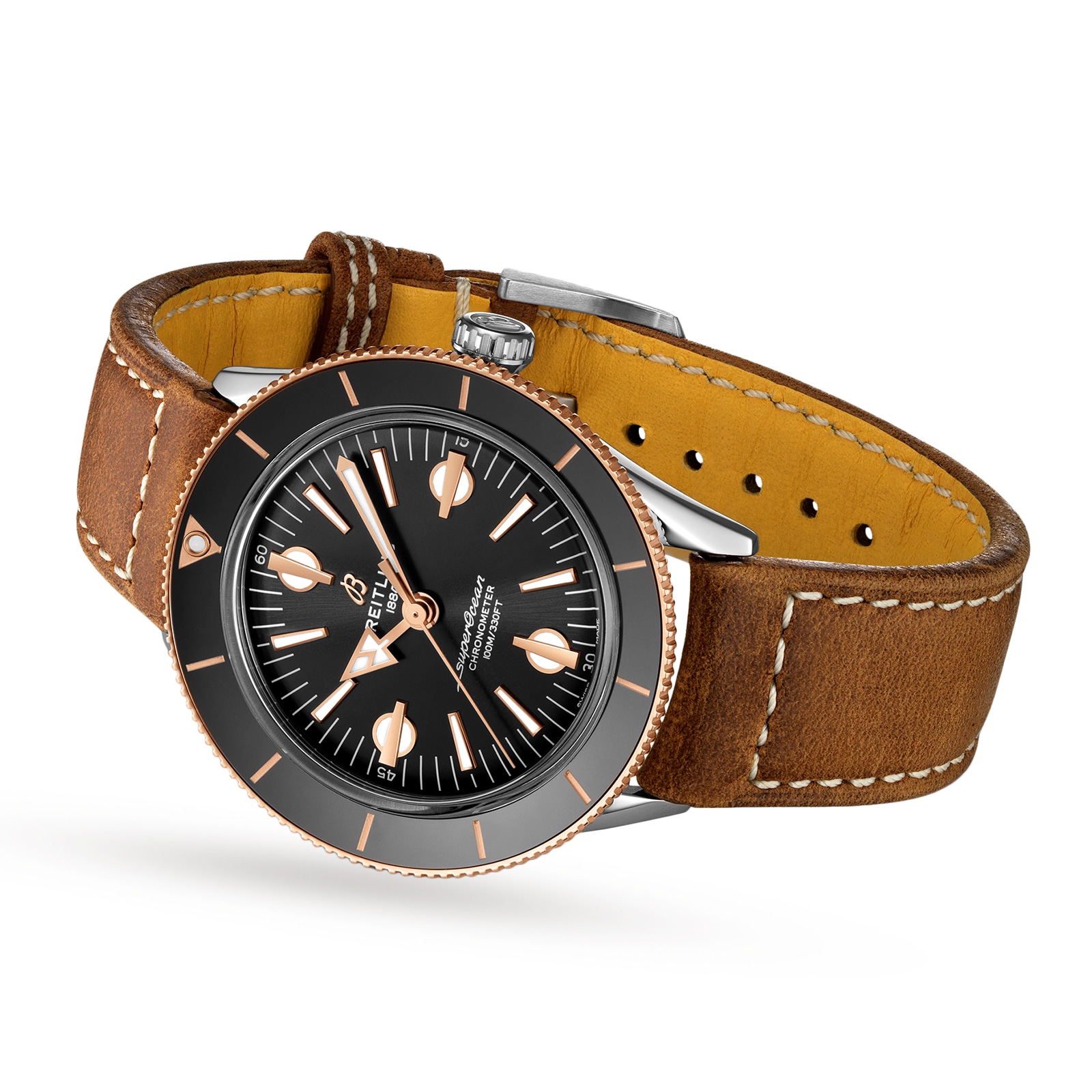 Breitling Superocean Heritage 57 42mm Automatic - Black Dial - Steel & Rose Gold - Image 3