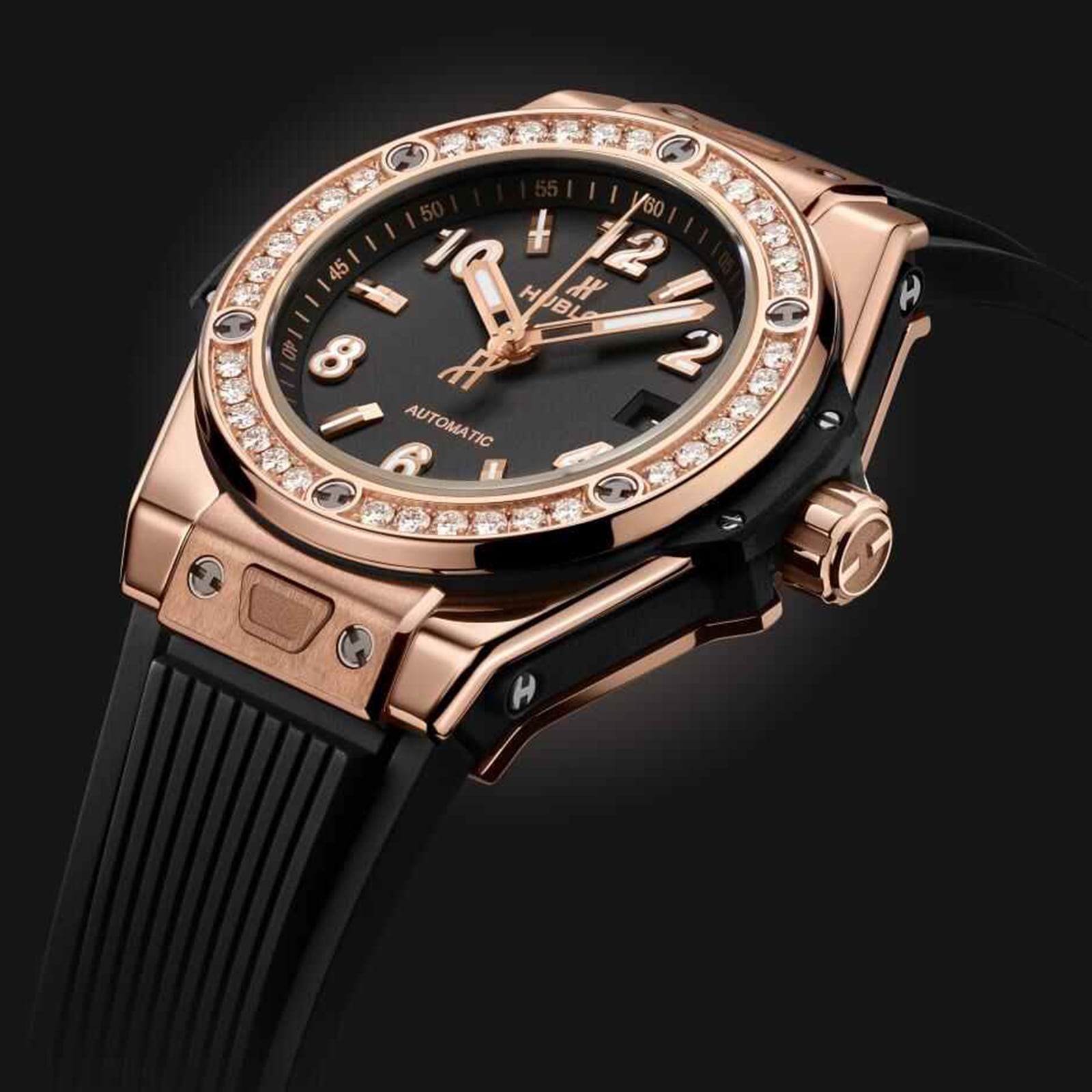 Hublot Big Bang 18ct Rose Gold Automatic Watch - 33mm Black Dial | Replica - Image 4