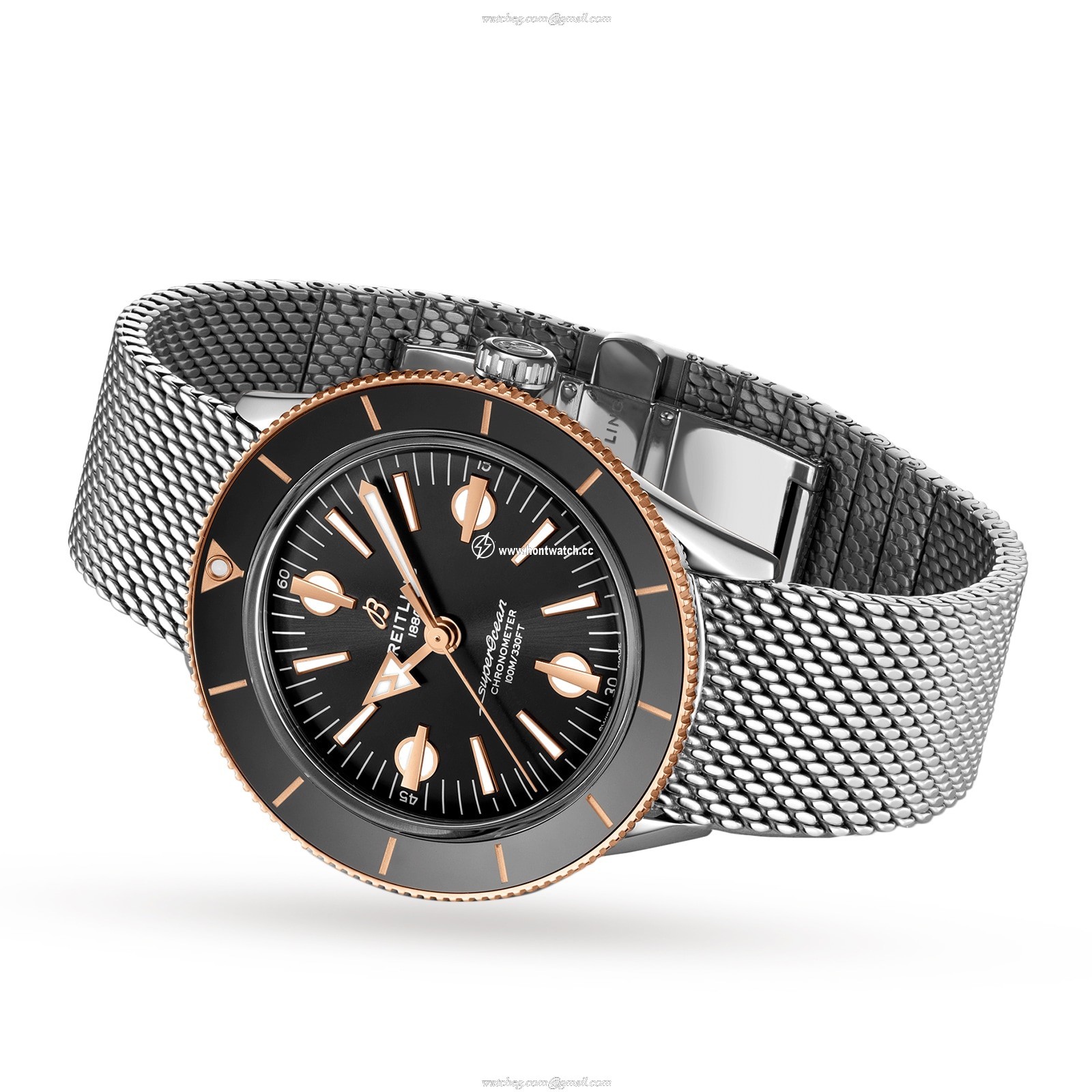 Breitling Superocean Heritage 57 42mm Automatic - Black Dial - Steel & Rose Gold - Image 2