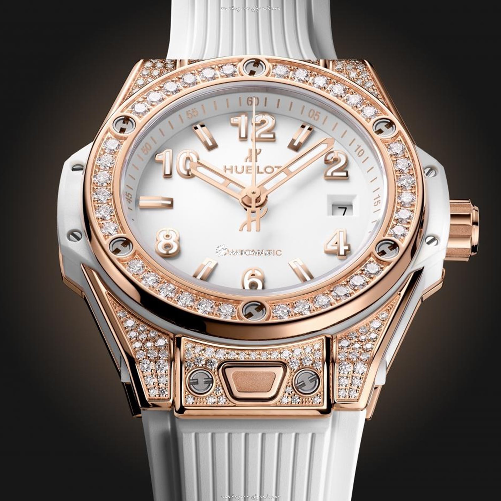 Hublot Big Bang 18ct Rose Gold Automatic Watch - 33mm White Dial | Replica - Image 2
