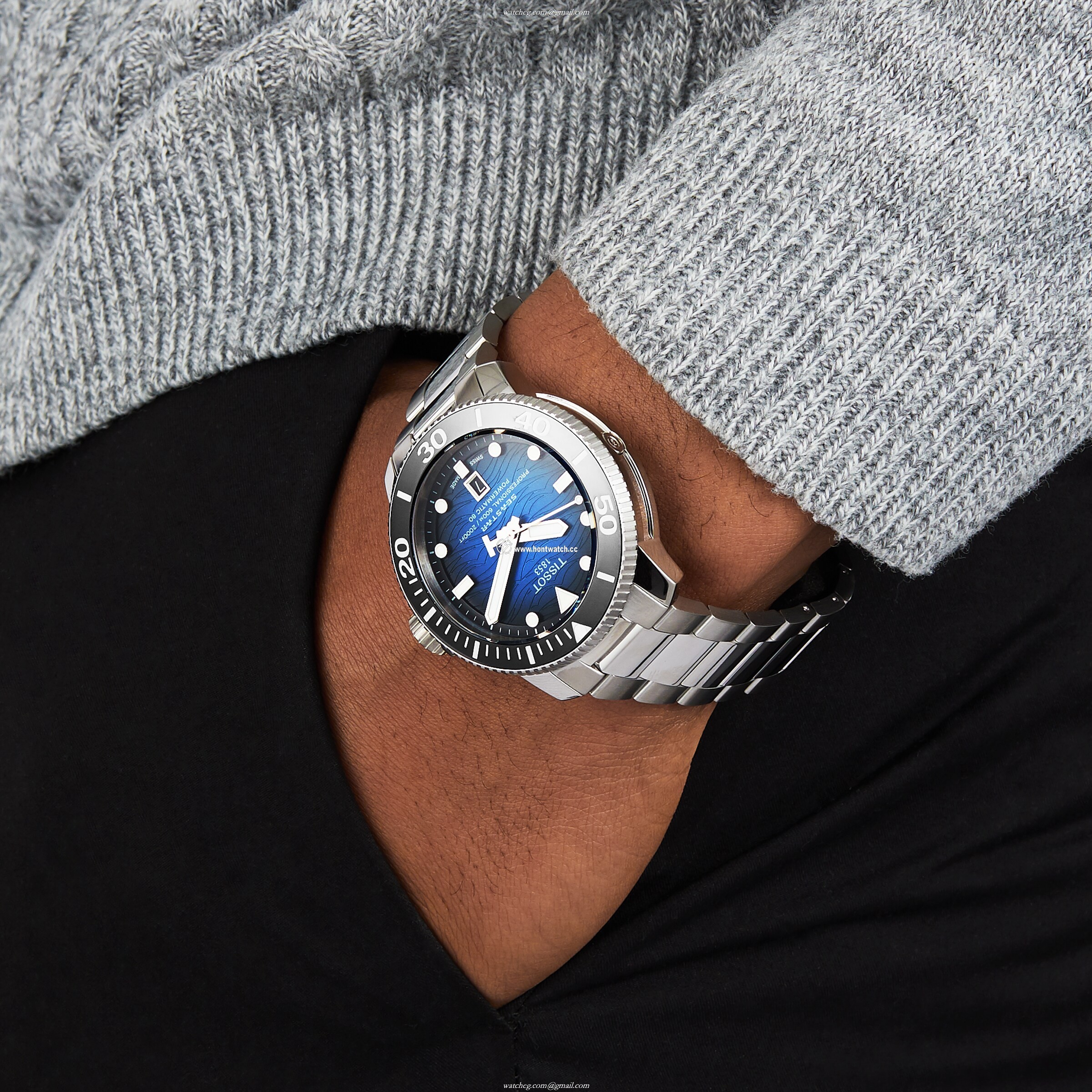 Tissot Seastar 2000 Automatic Blue Dial - 46mm Stainless Steel Diver Watch - Image 2