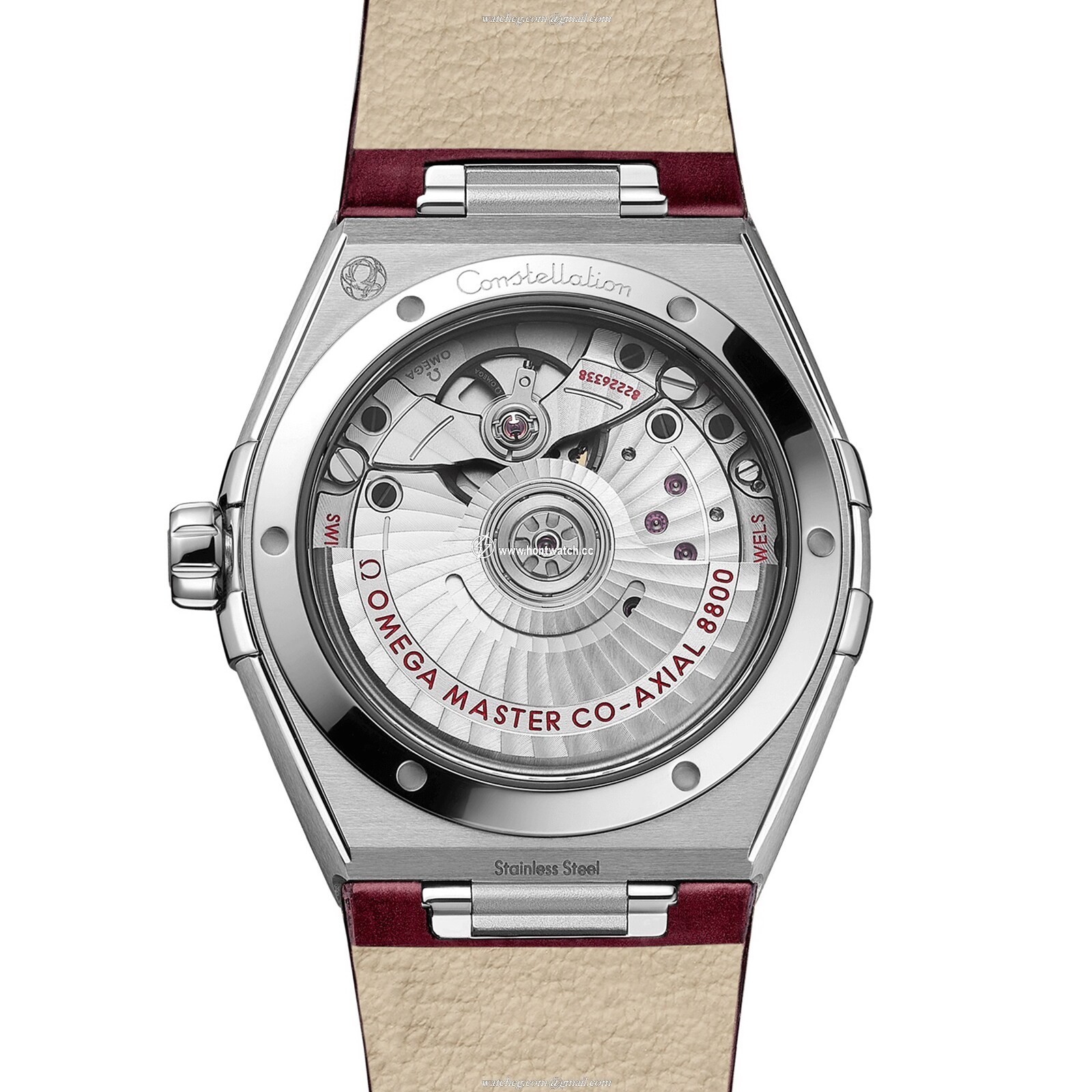 Omega Constellation 36mm Automatic Red Dial - Stainless Steel Diamond Watch - Image 2