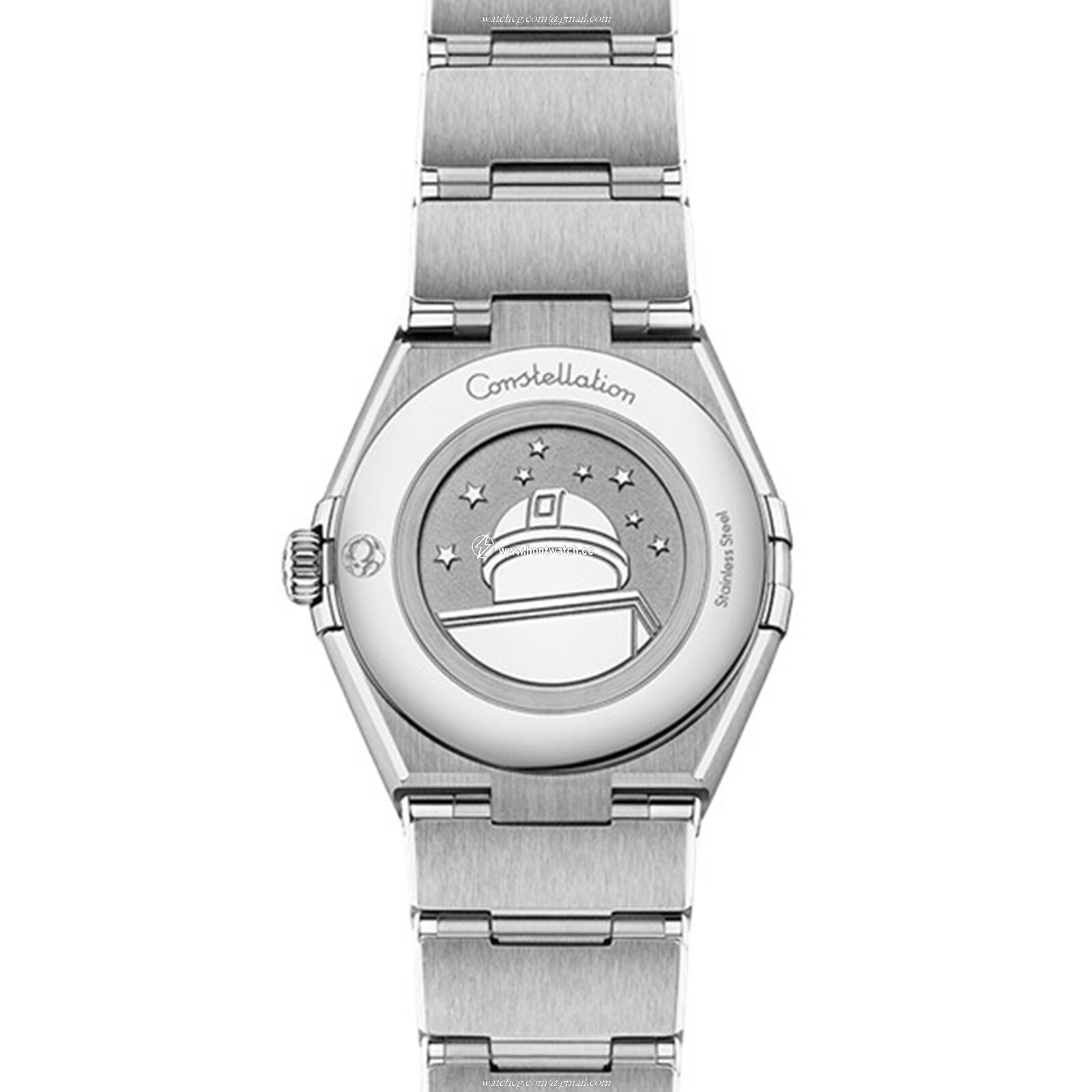 Omega Constellation 28mm Stainless Steel Quartz Purple Dial Replica Watch - Image 2