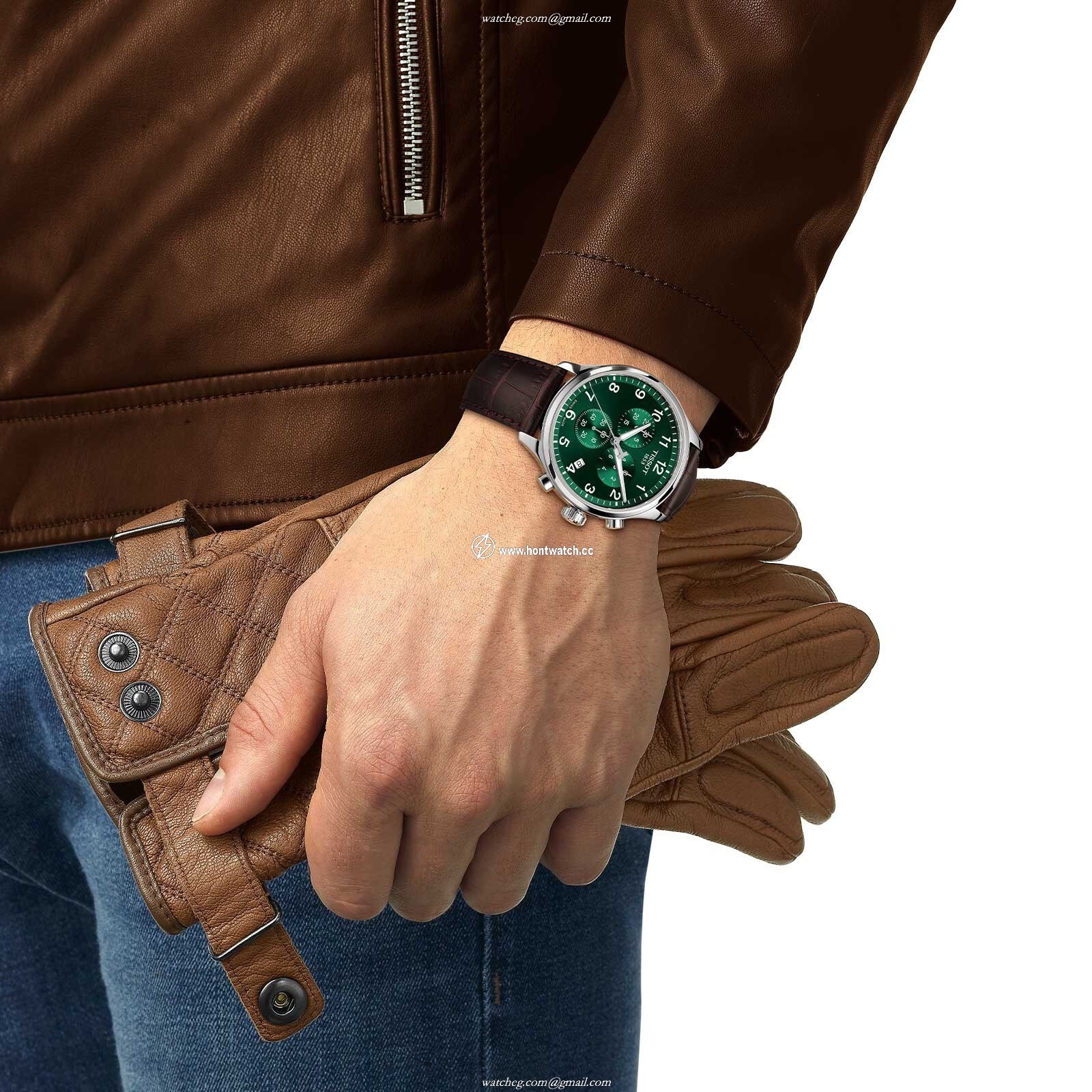 Tissot T-Sport Chrono XL | 45mm Green Dial | Stainless Steel Quartz Watch - Image 2