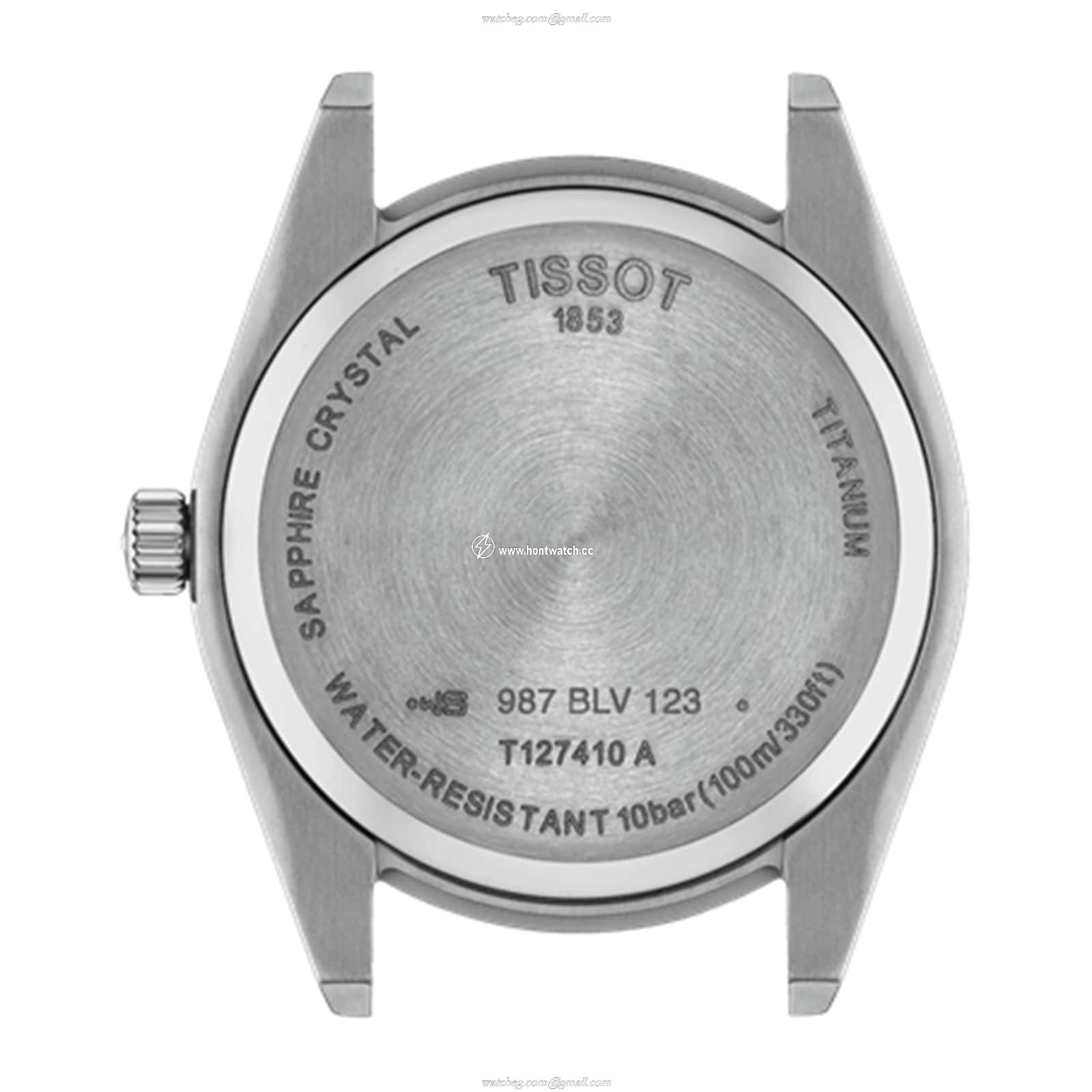 Tissot T-Classic Titanium Quartz Watch - 40mm Blue Dial - 100M Water Resistant - Image 2