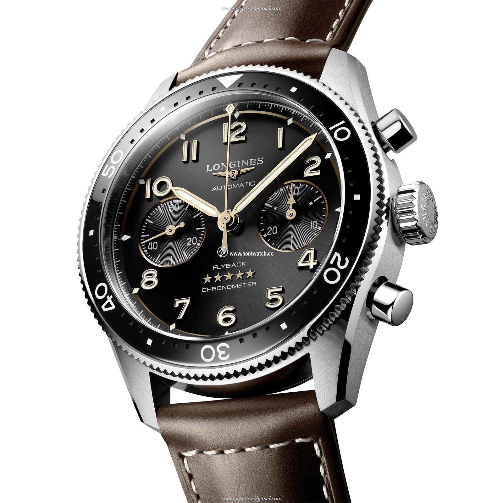 Longines Spirit L38214532 Automatic Watch - 42mm Stainless Steel - Black Dial - Image 2