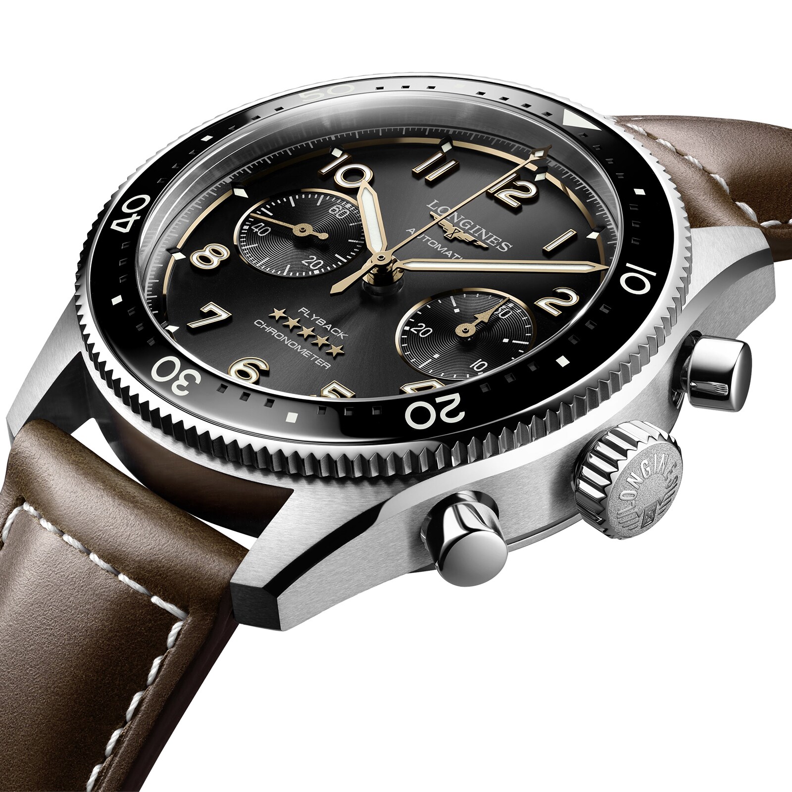 Longines Spirit L38214532 Automatic Watch - 42mm Stainless Steel - Black Dial - Image 3