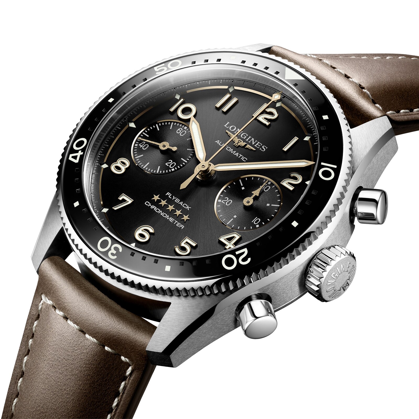 Longines Spirit L38214532 Automatic Watch - 42mm Stainless Steel - Black Dial - Image 4