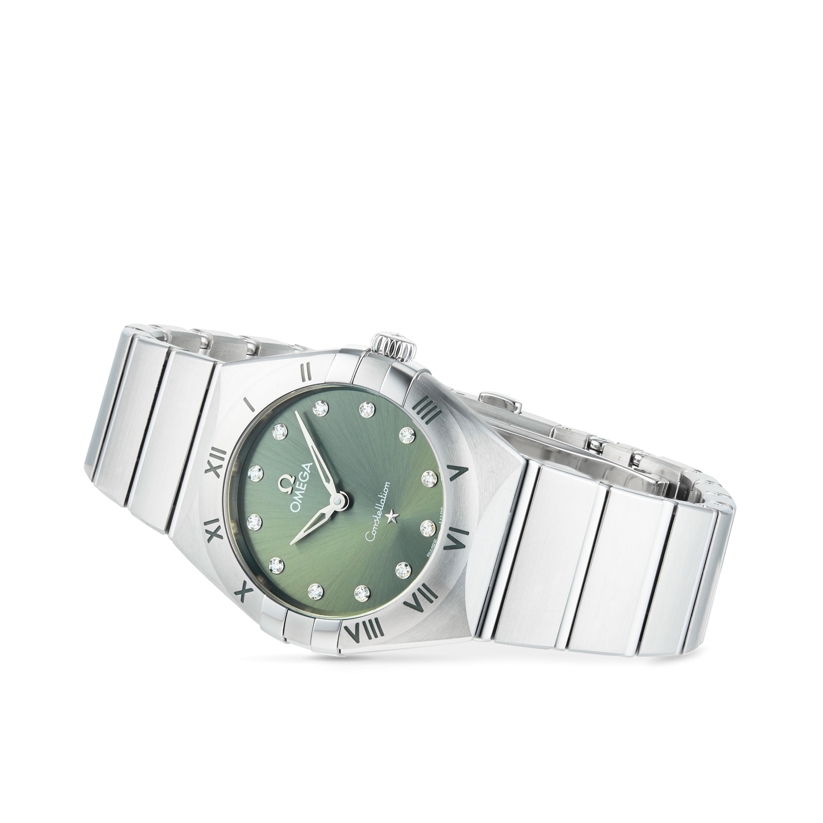 Omega Constellation Replica - 28mm Stainless Steel Quartz Watch - Green Dial - Image 4
