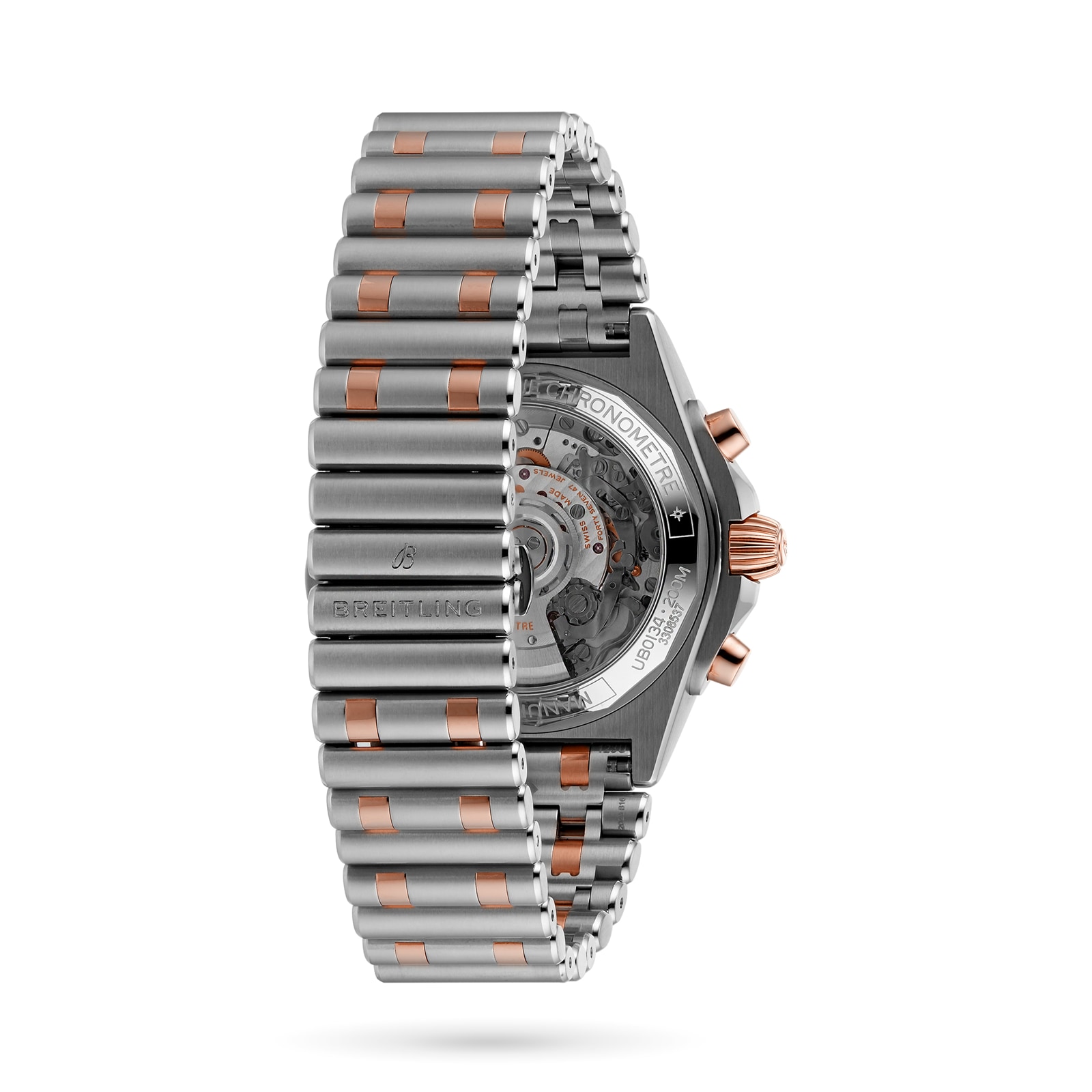 Breitling Chronomat 42mm 18ct Rose Gold Automatic Grey Replica Watch - Image 4