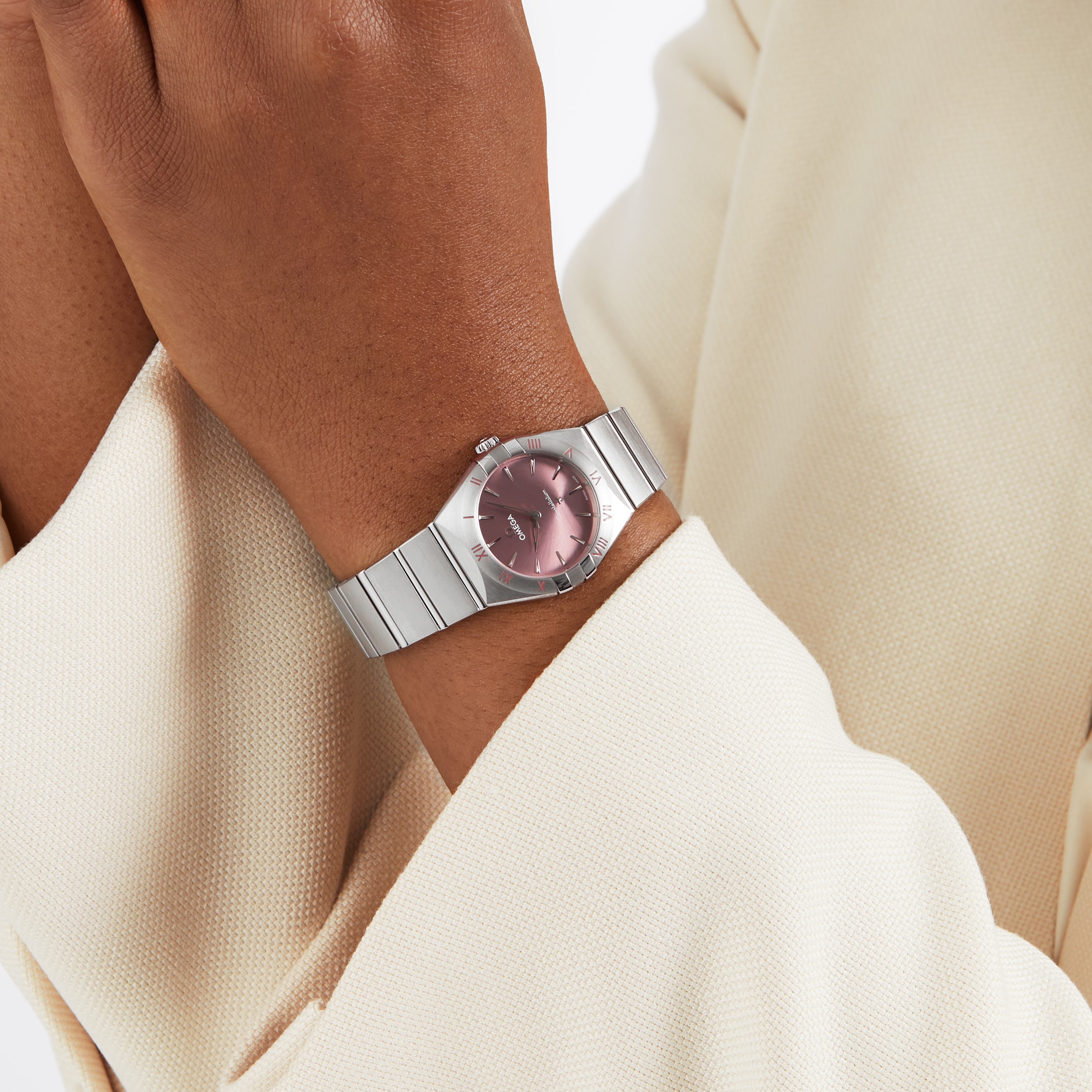 Omega Constellation Pink Dial 28mm Stainless Steel Quartz Watch | Replica - Image 3