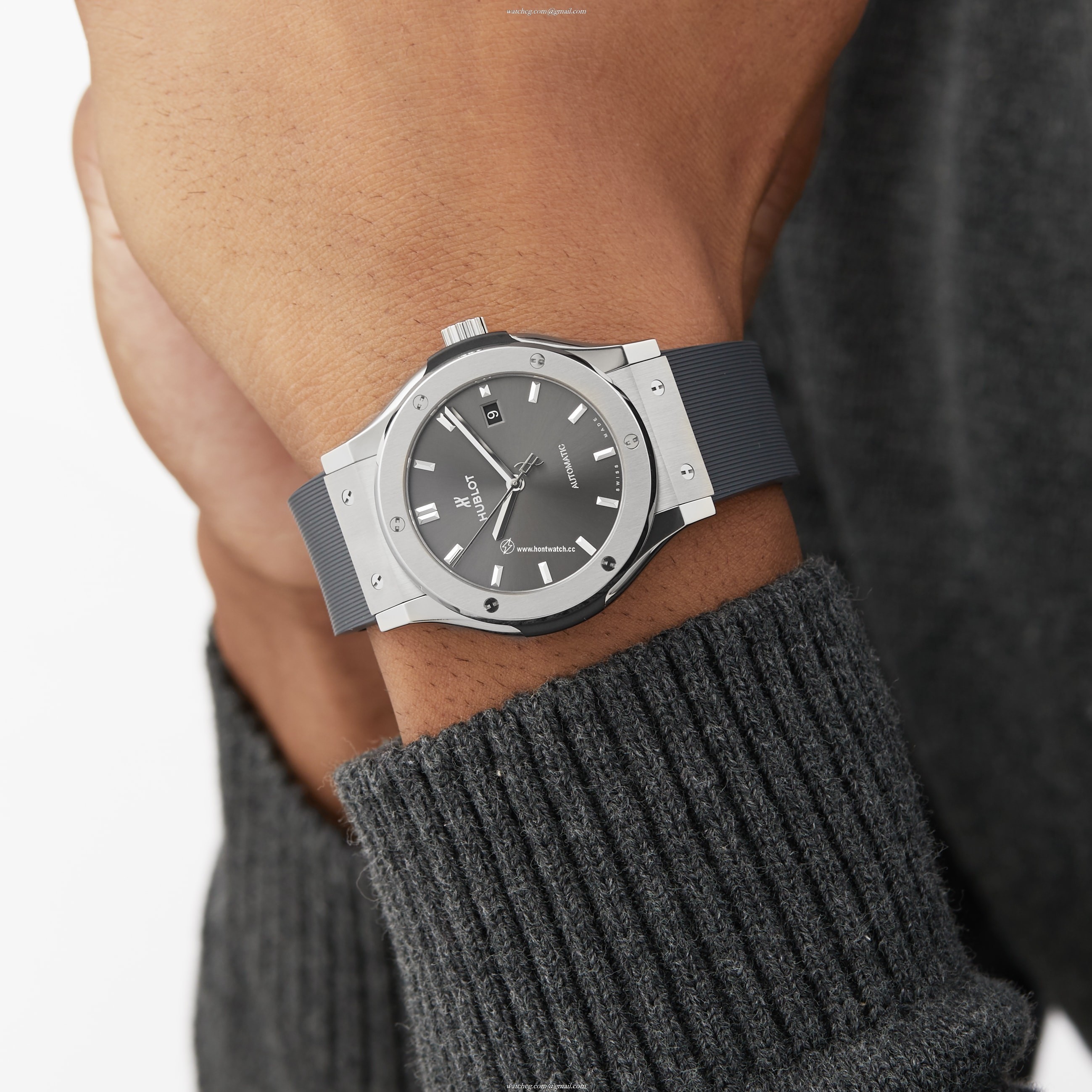 Hublot Classic Fusion Titanium Automatic Grey Replica Watch | 42mm - Image 2