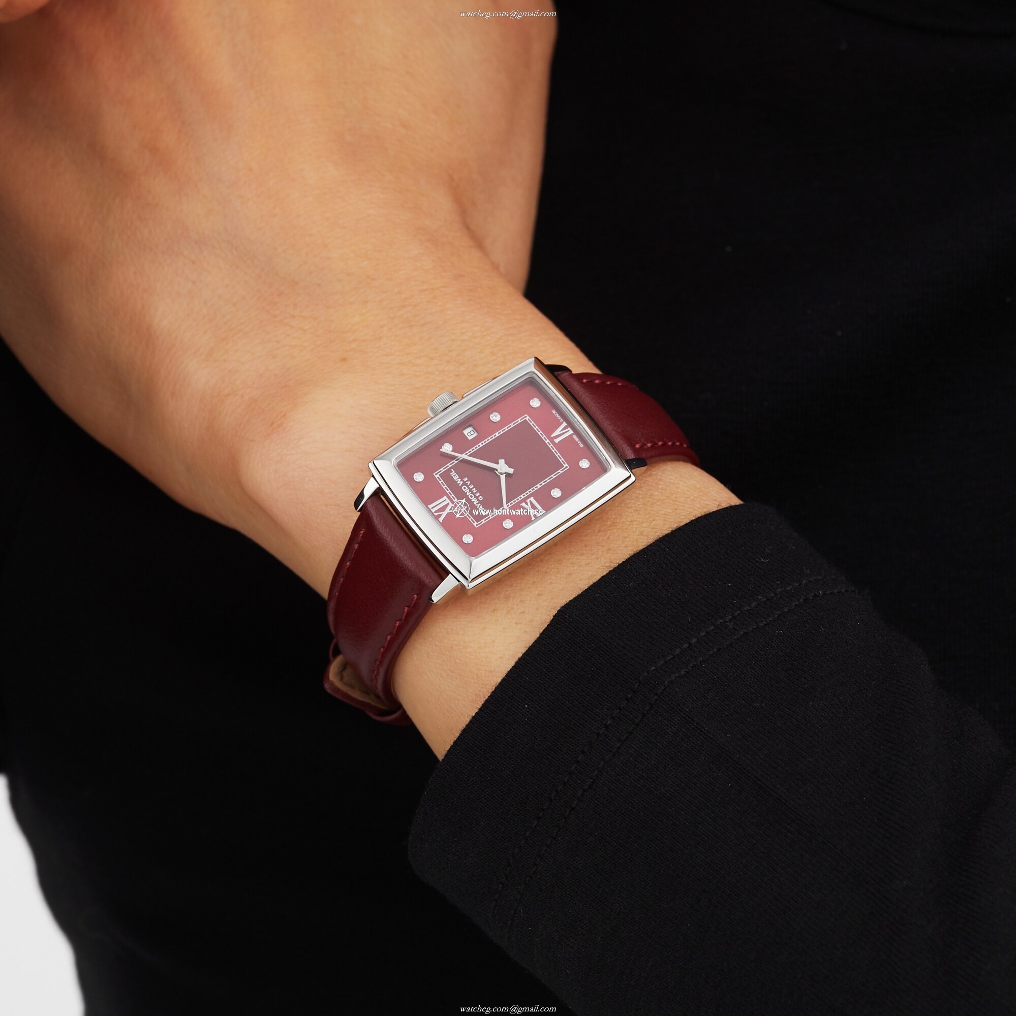 Raymond Weil Toccata 5925-STC-00451 | Red Dial | Stainless Steel & Calfskin - Image 2