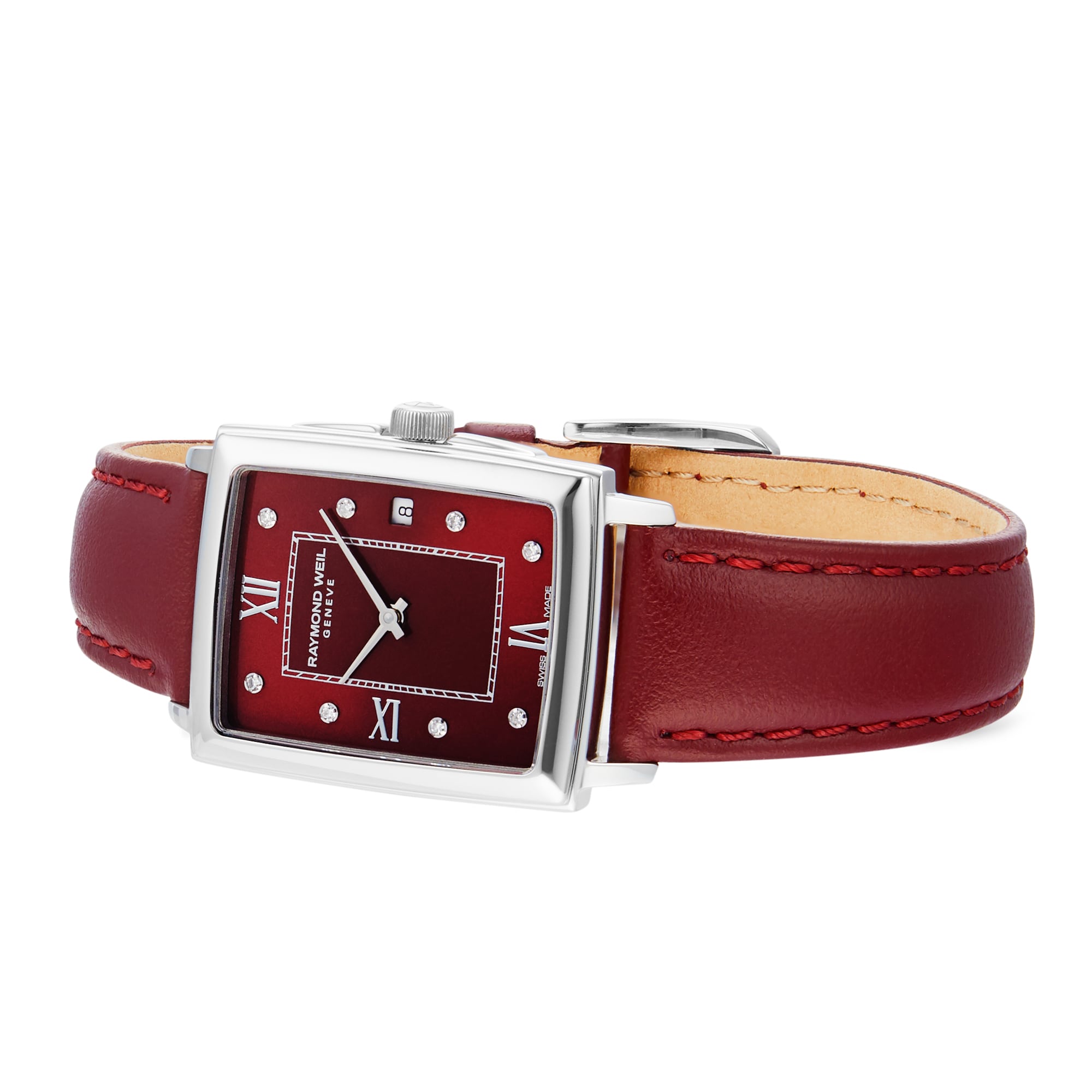 Raymond Weil Toccata 5925-STC-00451 | Red Dial | Stainless Steel & Calfskin - Image 3