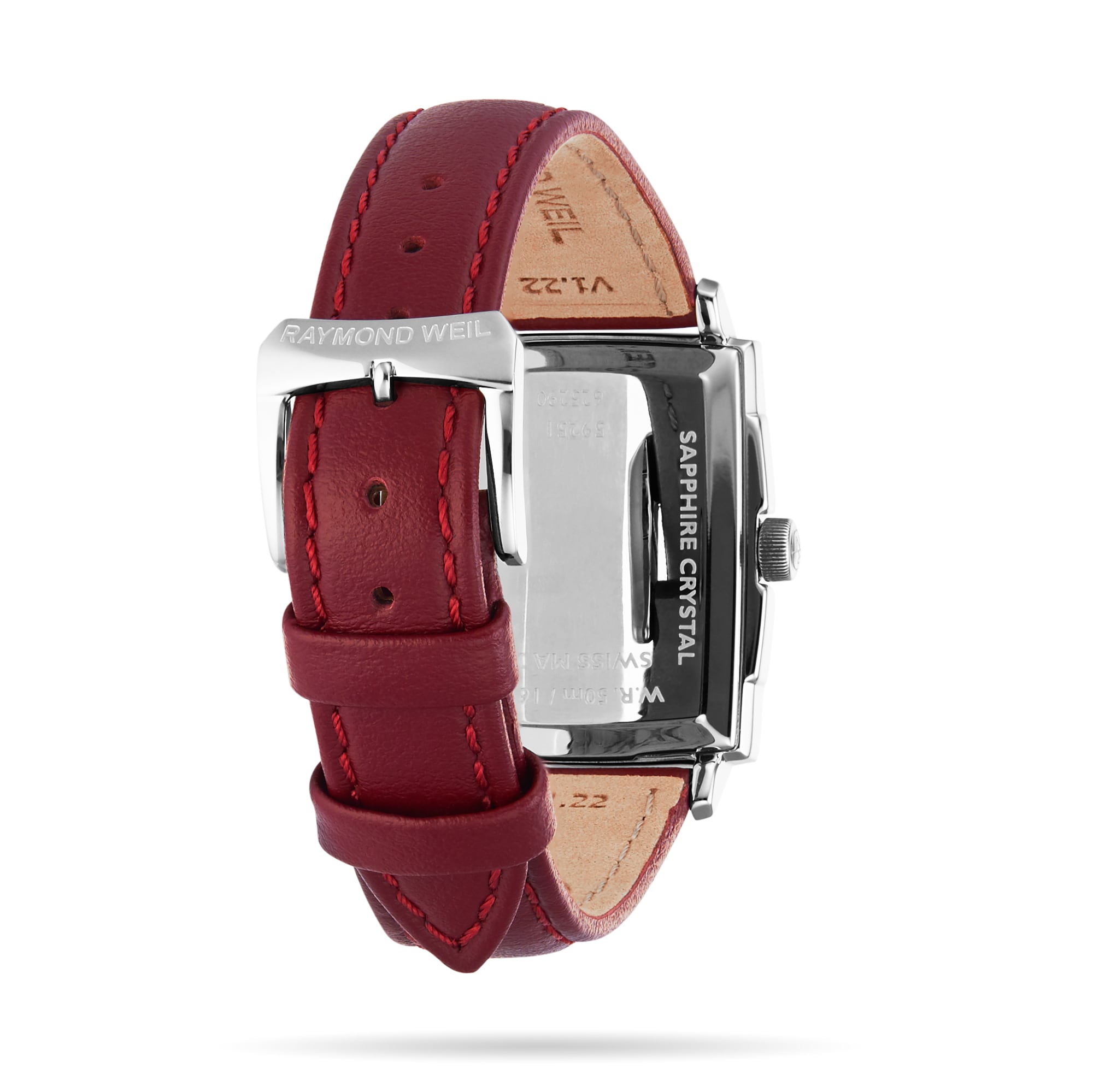 Raymond Weil Toccata 5925-STC-00451 | Red Dial | Stainless Steel & Calfskin - Image 4