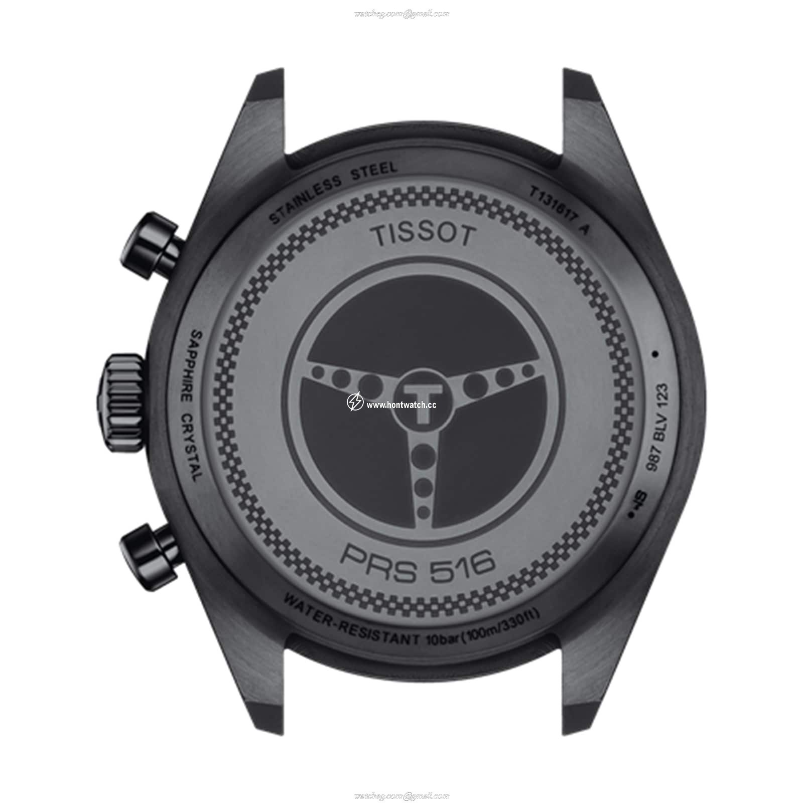 Tissot T-Sport PRS 516 Chronograph - 45mm Black Dial Stainless Steel Watch - Image 2