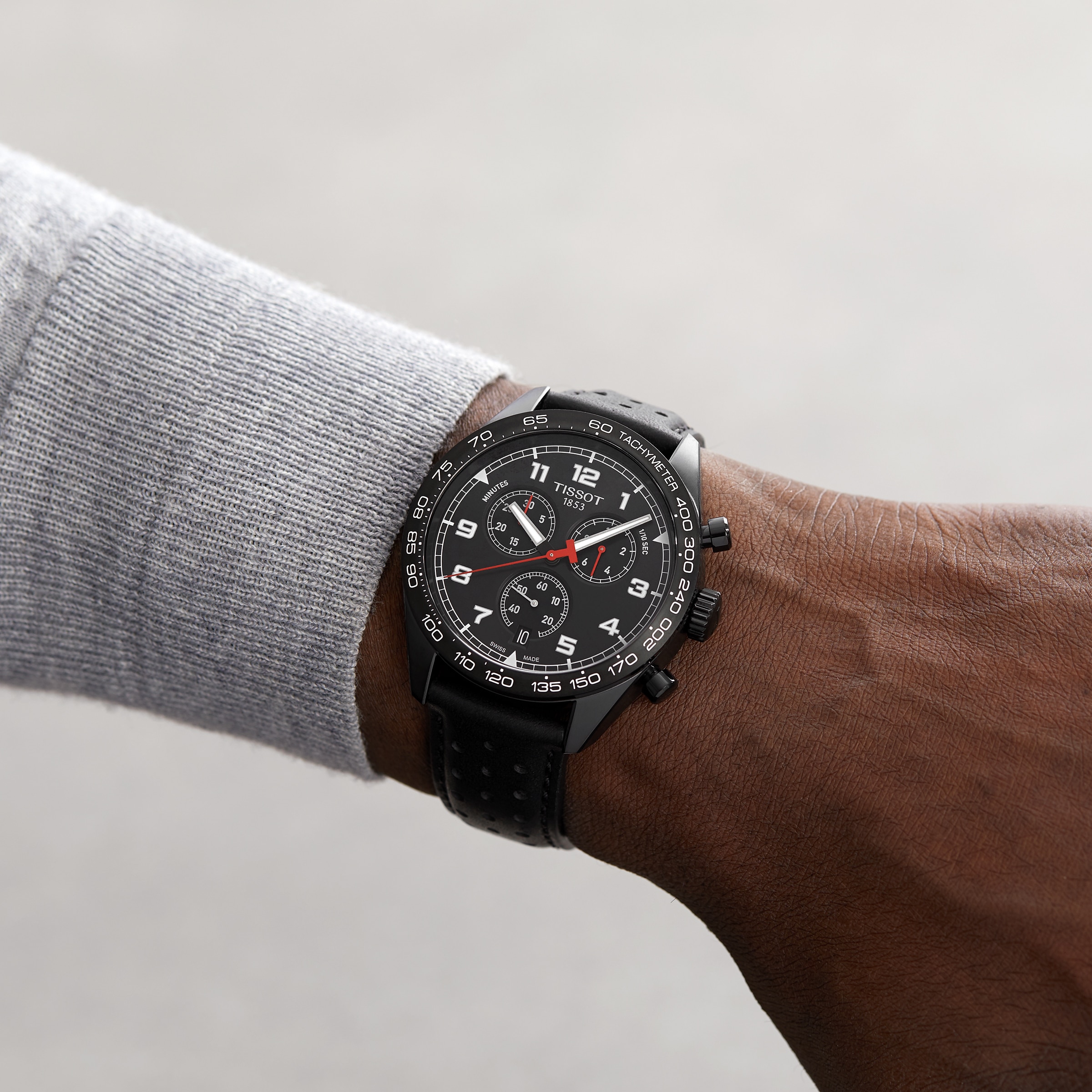 Tissot T-Sport PRS 516 Chronograph - 45mm Black Dial Stainless Steel Watch - Image 4