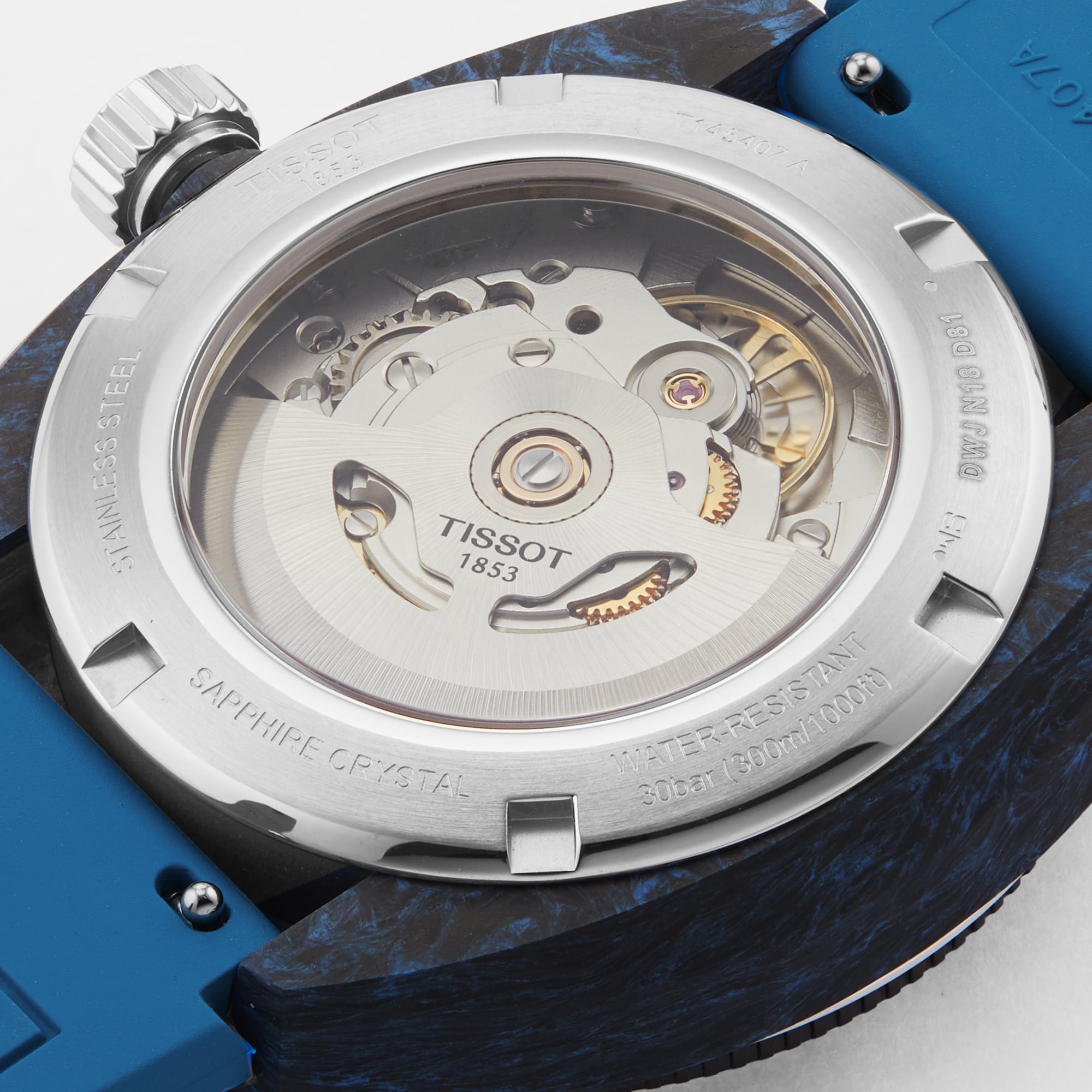 Tissot T-Sport Automatic Blue Dial Watch - 41mm Stainless Steel - Image 4