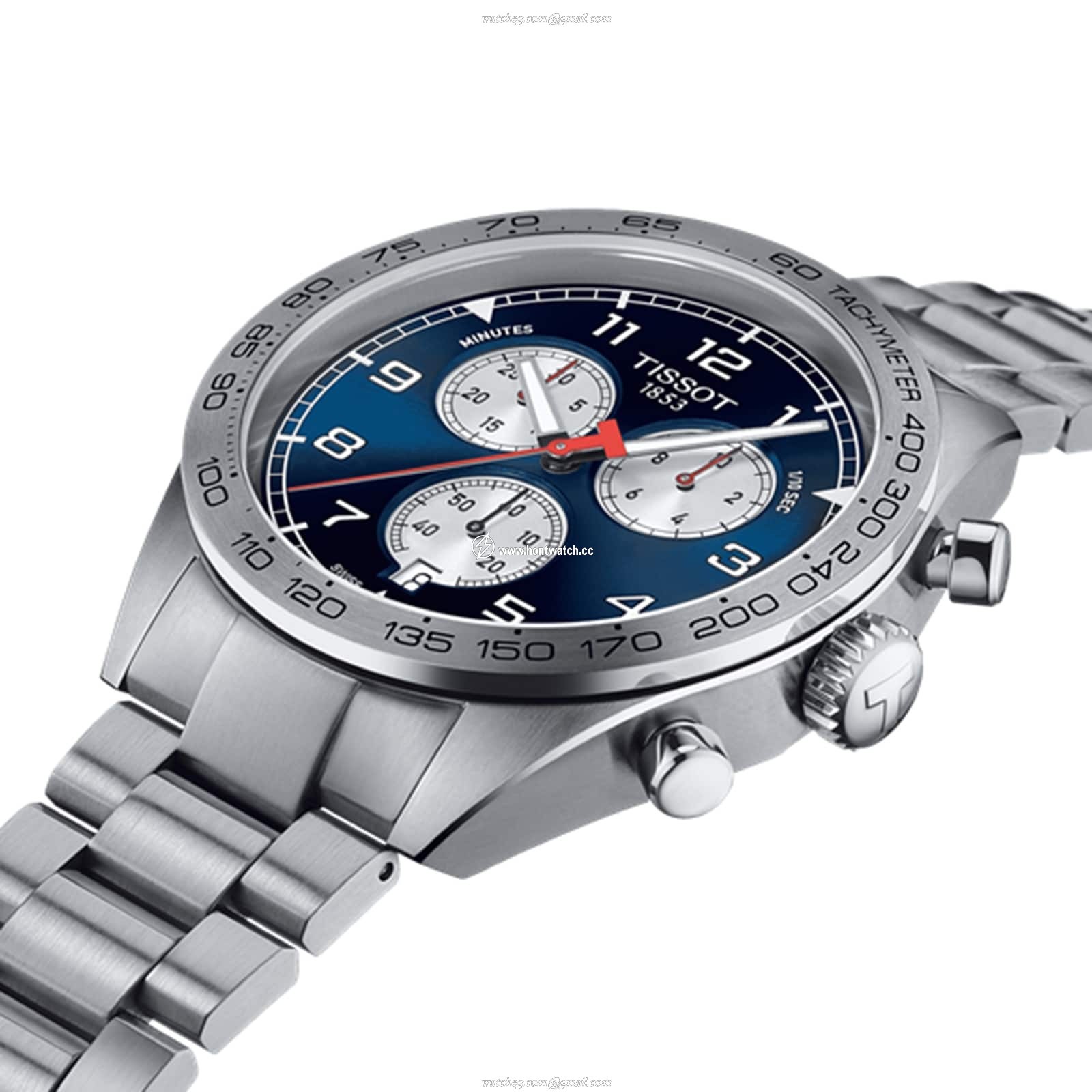 Tissot T-Sport Chronograph - 45mm Blue Dial Stainless Steel Quartz Watch - Image 2