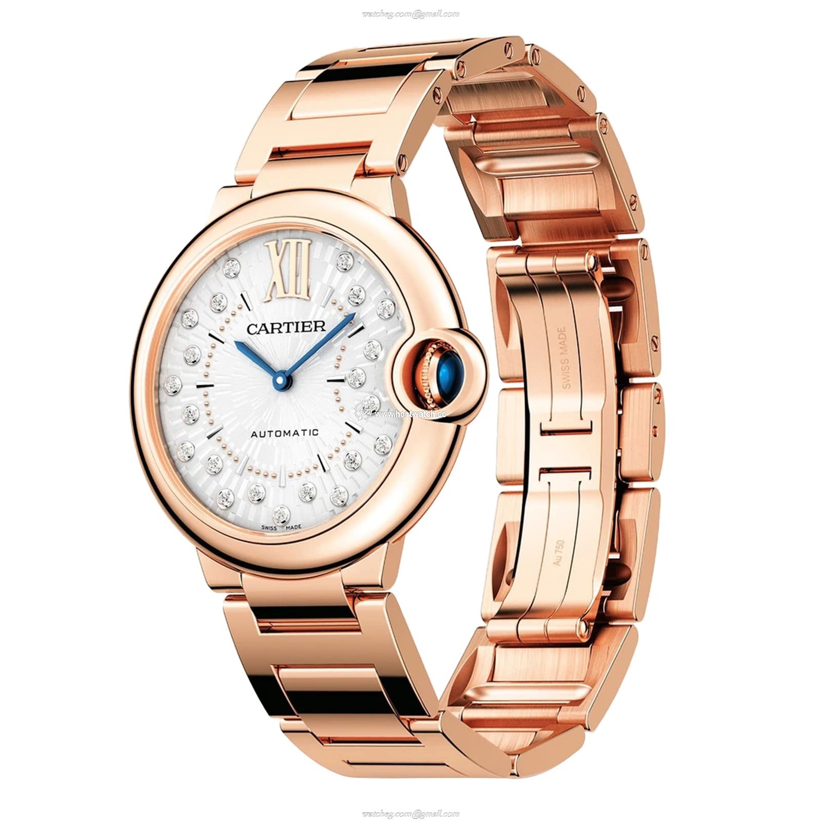Cartier Ballon Bleu de Cartier 36mm Rose Gold Automatic Watch | Silver Dial - Image 2
