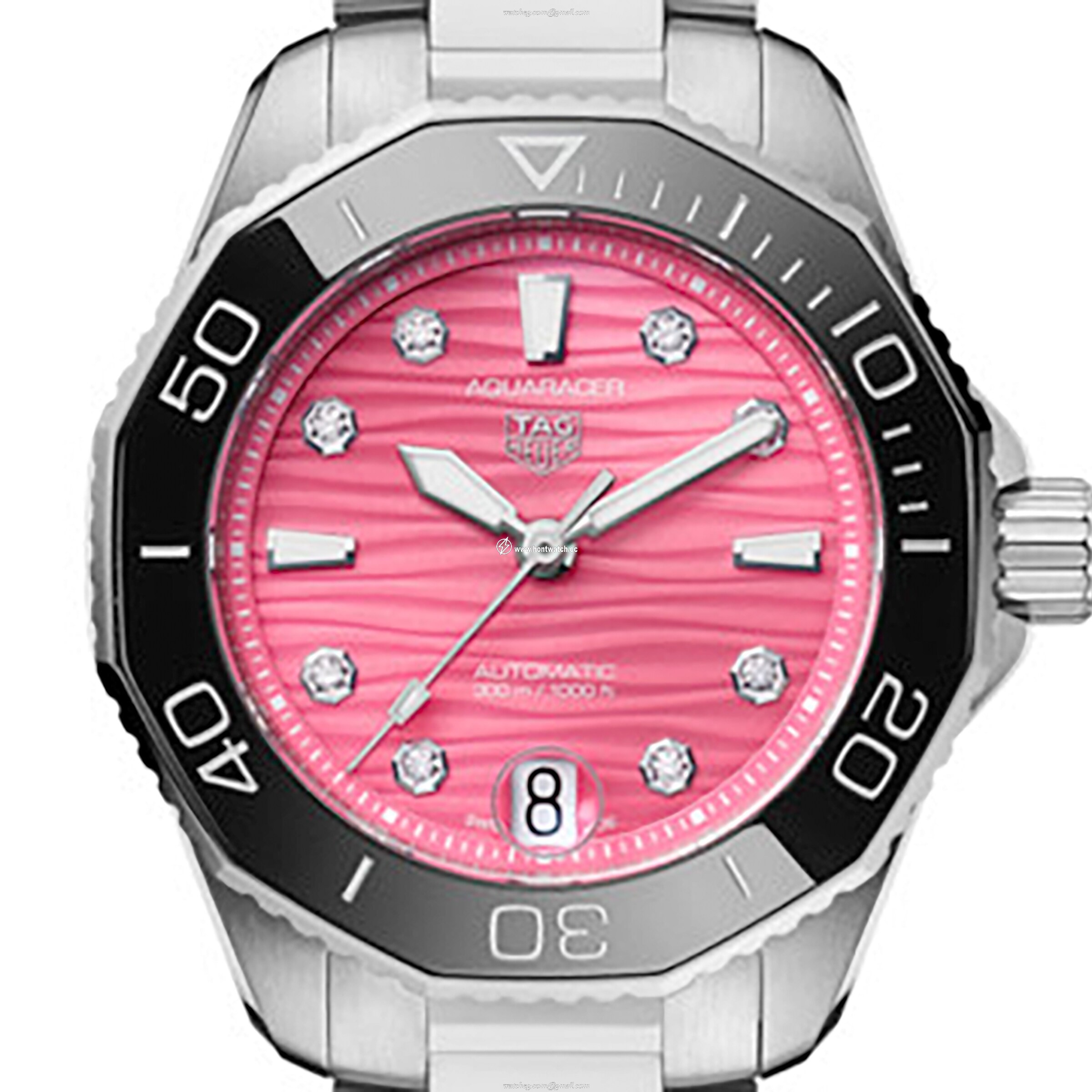 TAG Heuer Aquaracer 36mm Pink Dial Automatic Watch - Stainless Steel - Image 2