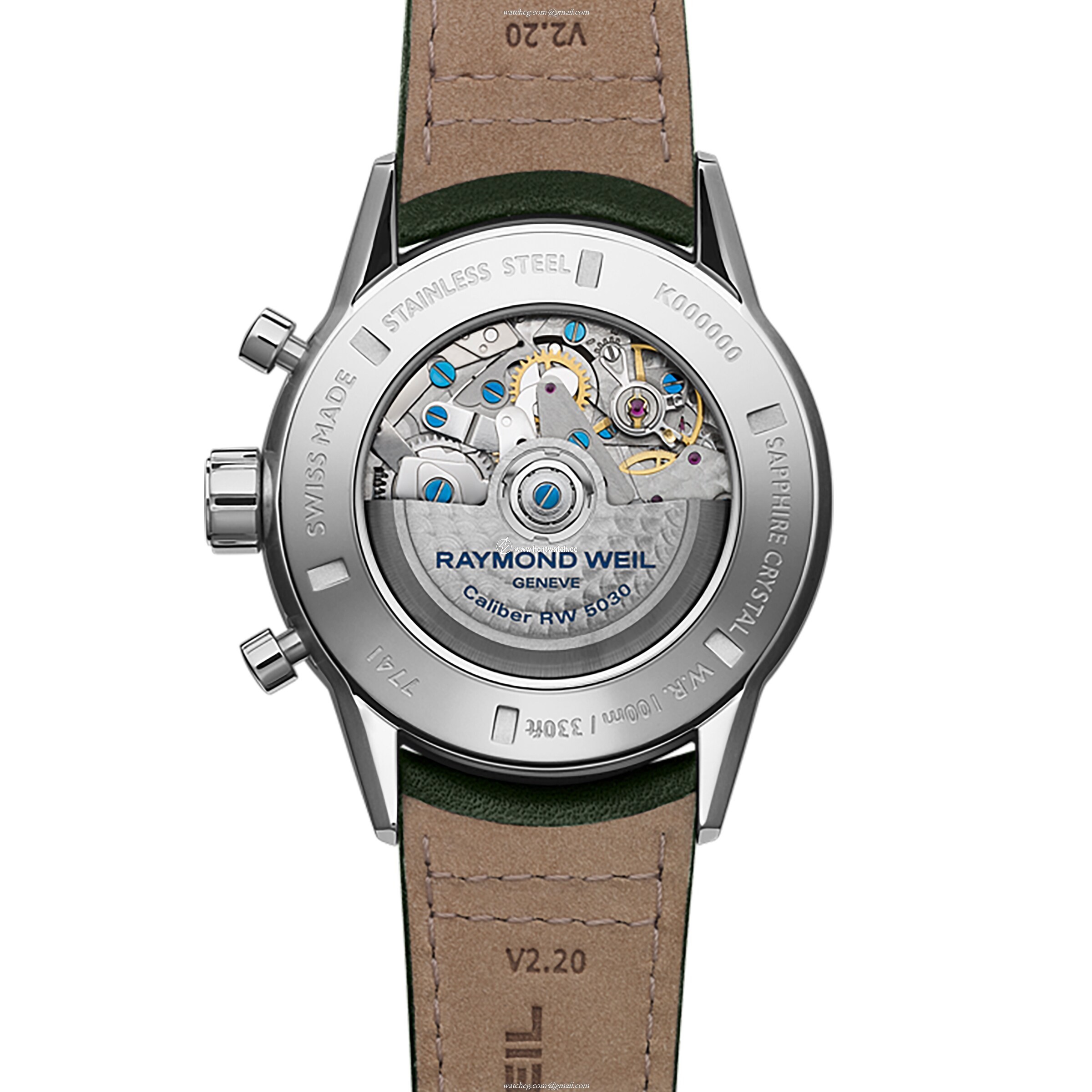 Raymond Weil Freelancer Automatic Green Dial - 43.5mm Stainless Steel Watch - Image 2