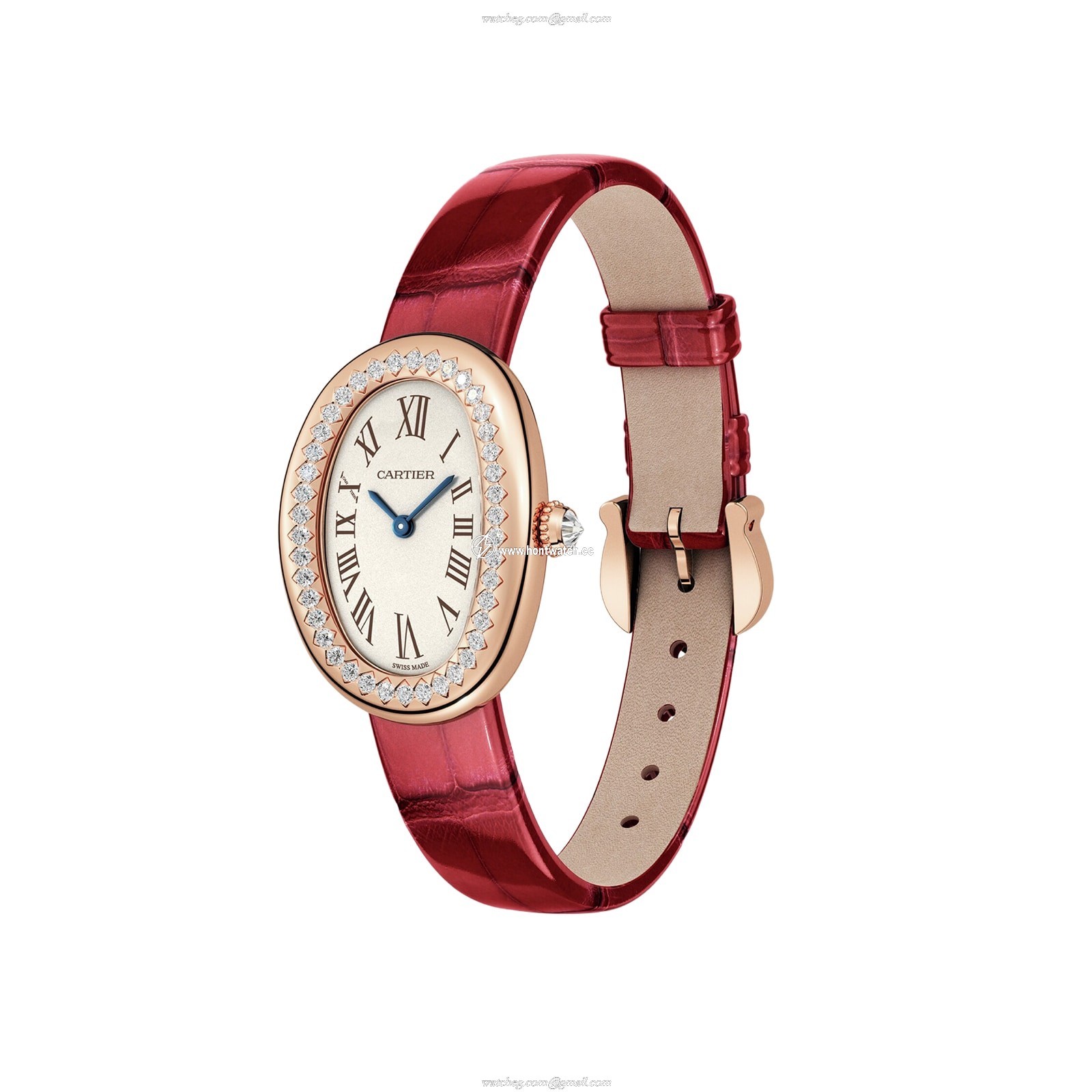 Cartier Baignoire WJBA0031 Rose Gold Quartz Silver Watch | 23mm - Image 2