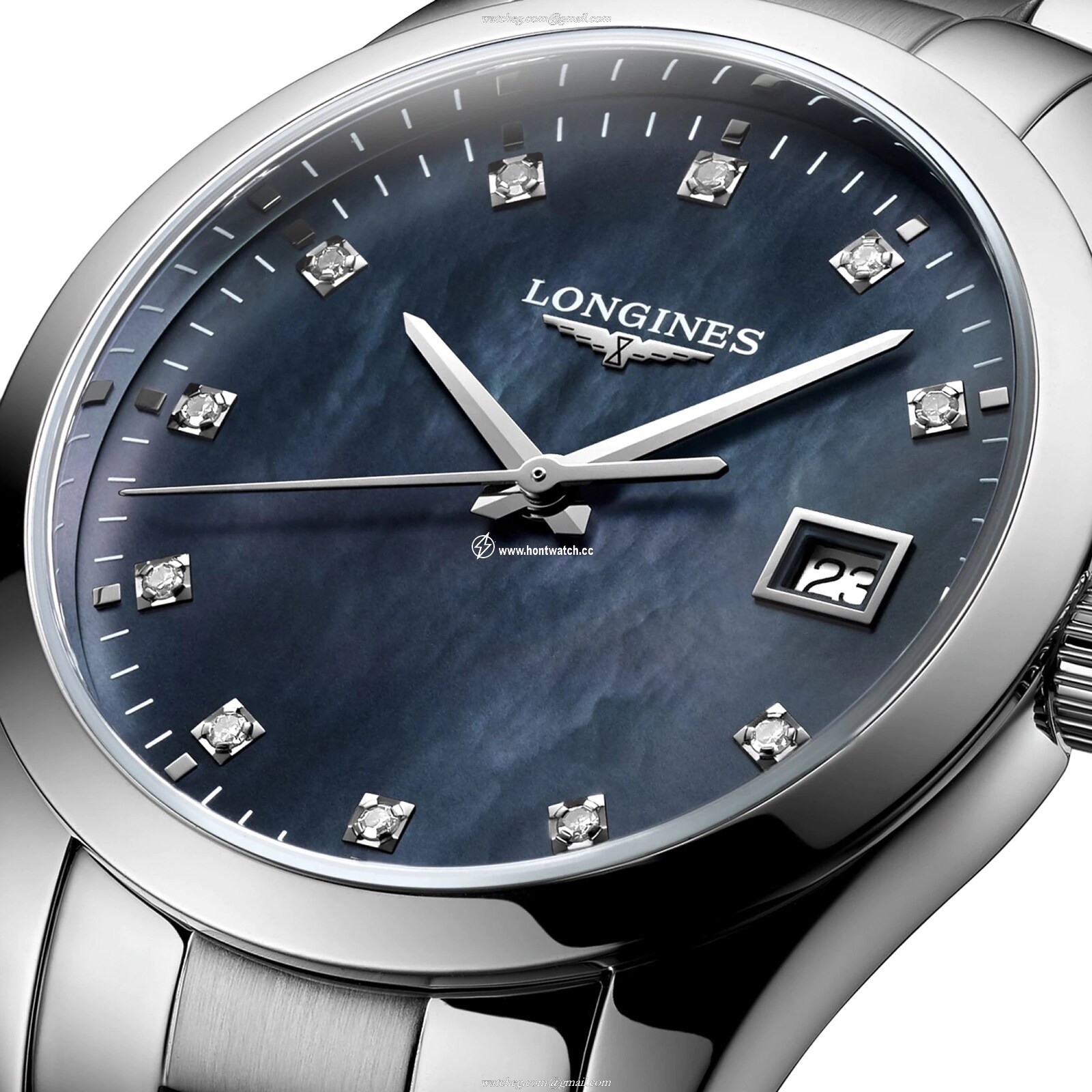 Longines Conquest L23864886 | 34mm Stainless Steel | Quartz Mother of Pearl - Image 2