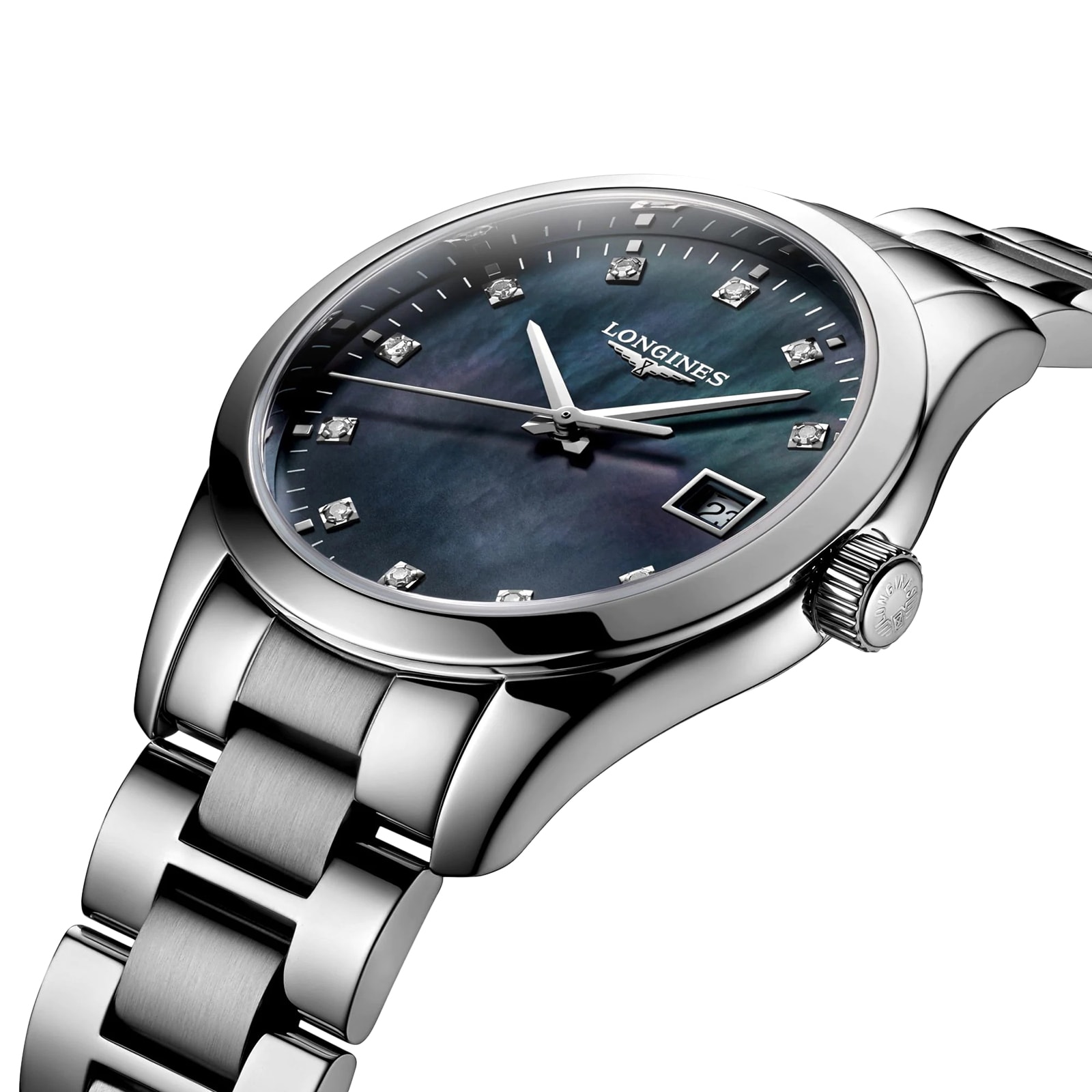 Longines Conquest L23864886 | 34mm Stainless Steel | Quartz Mother of Pearl - Image 3