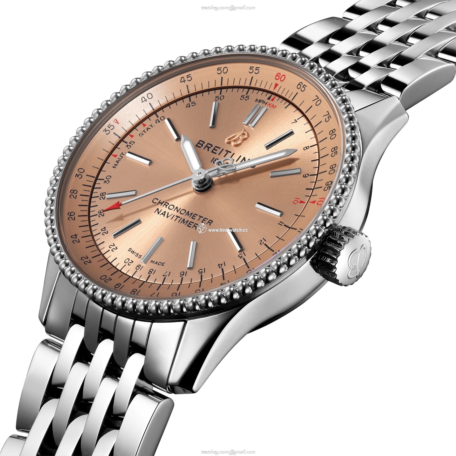 Breitling Navitimer 35mm Automatic Brown Dial - Stainless Steel Watch - Image 2