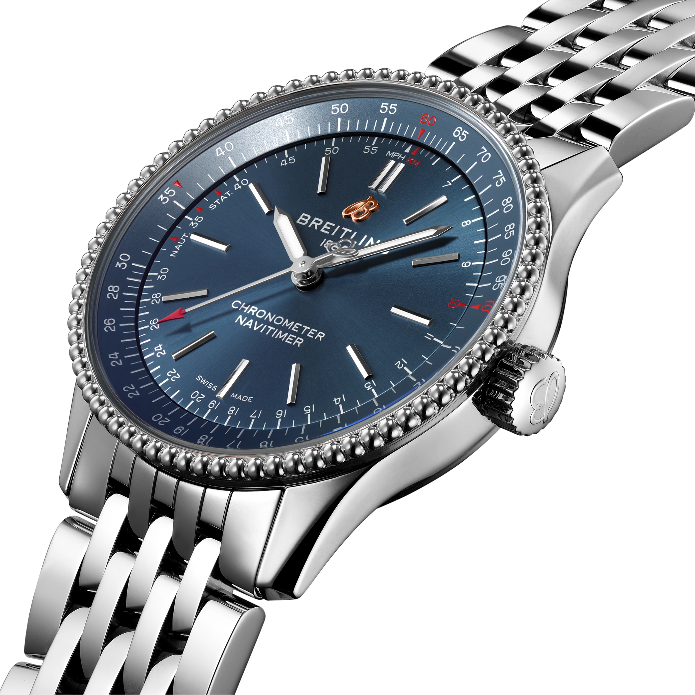 Breitling Navitimer 35mm Automatic Blue Dial Stainless Steel Watch - Image 3