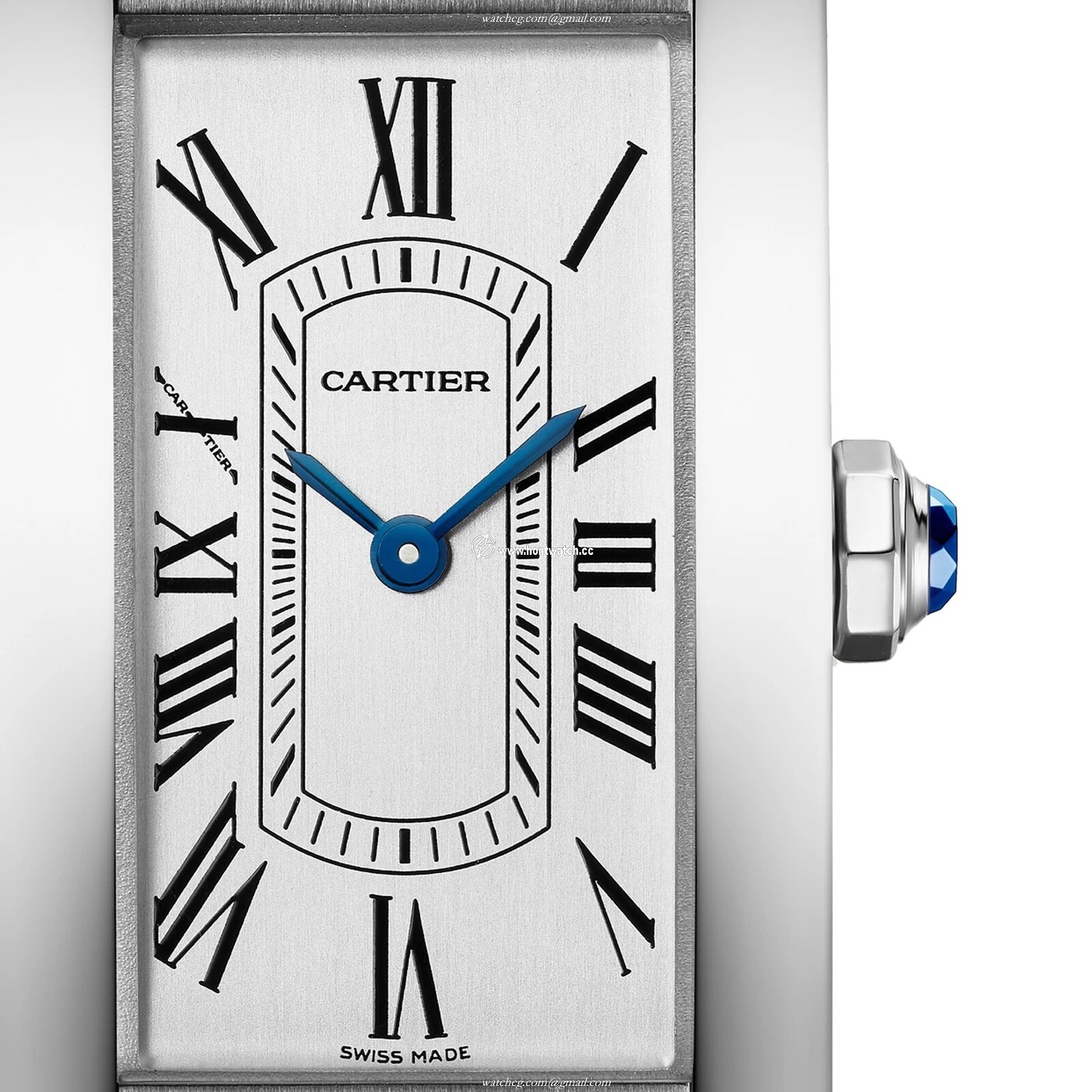 Cartier Tank Americaine WSTA0082 Steel Quartz Silver Dial Watch | 19.5mm - Image 2