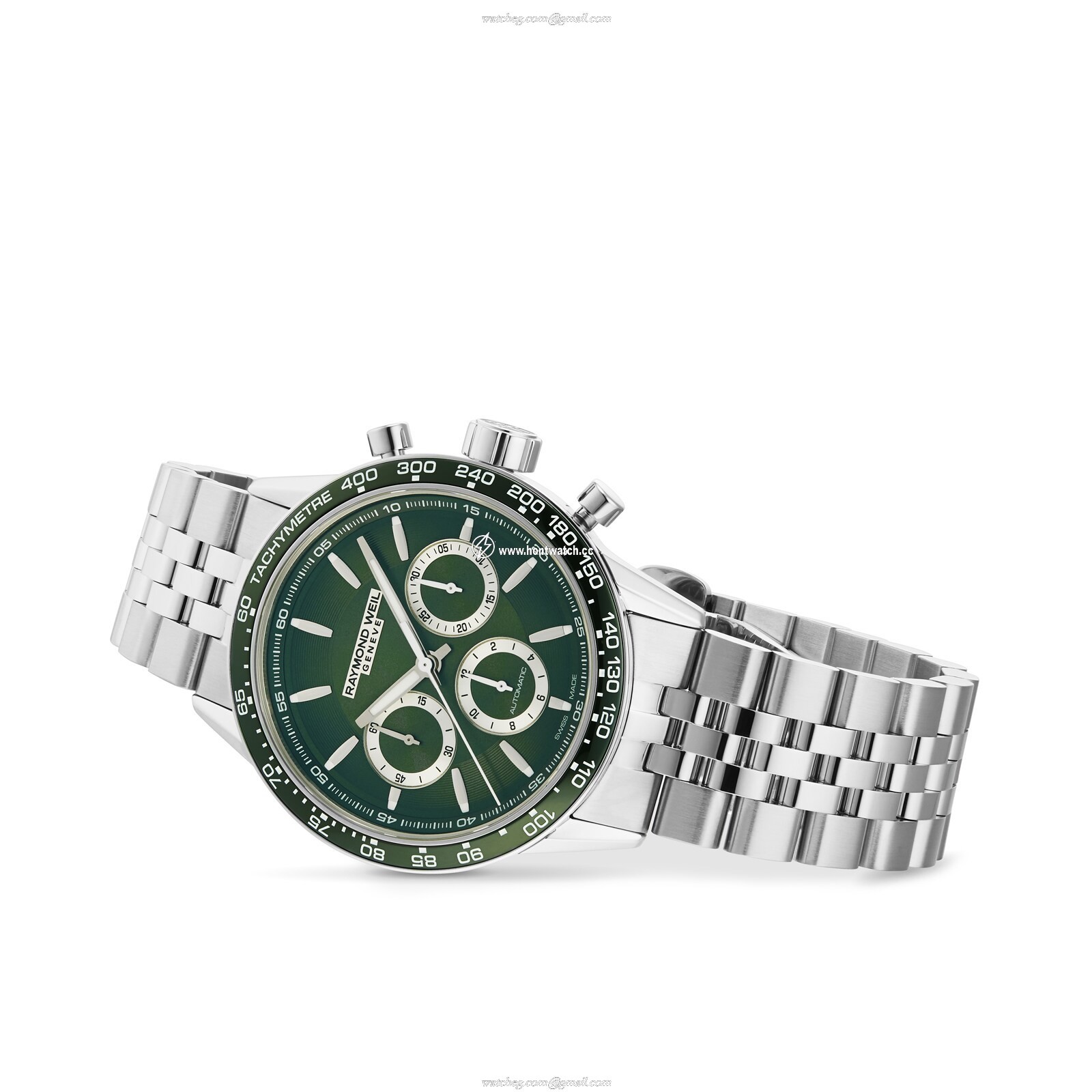 Raymond Weil Freelancer Automatic Green Dial - 43.5mm Stainless Steel Watch - Image 2