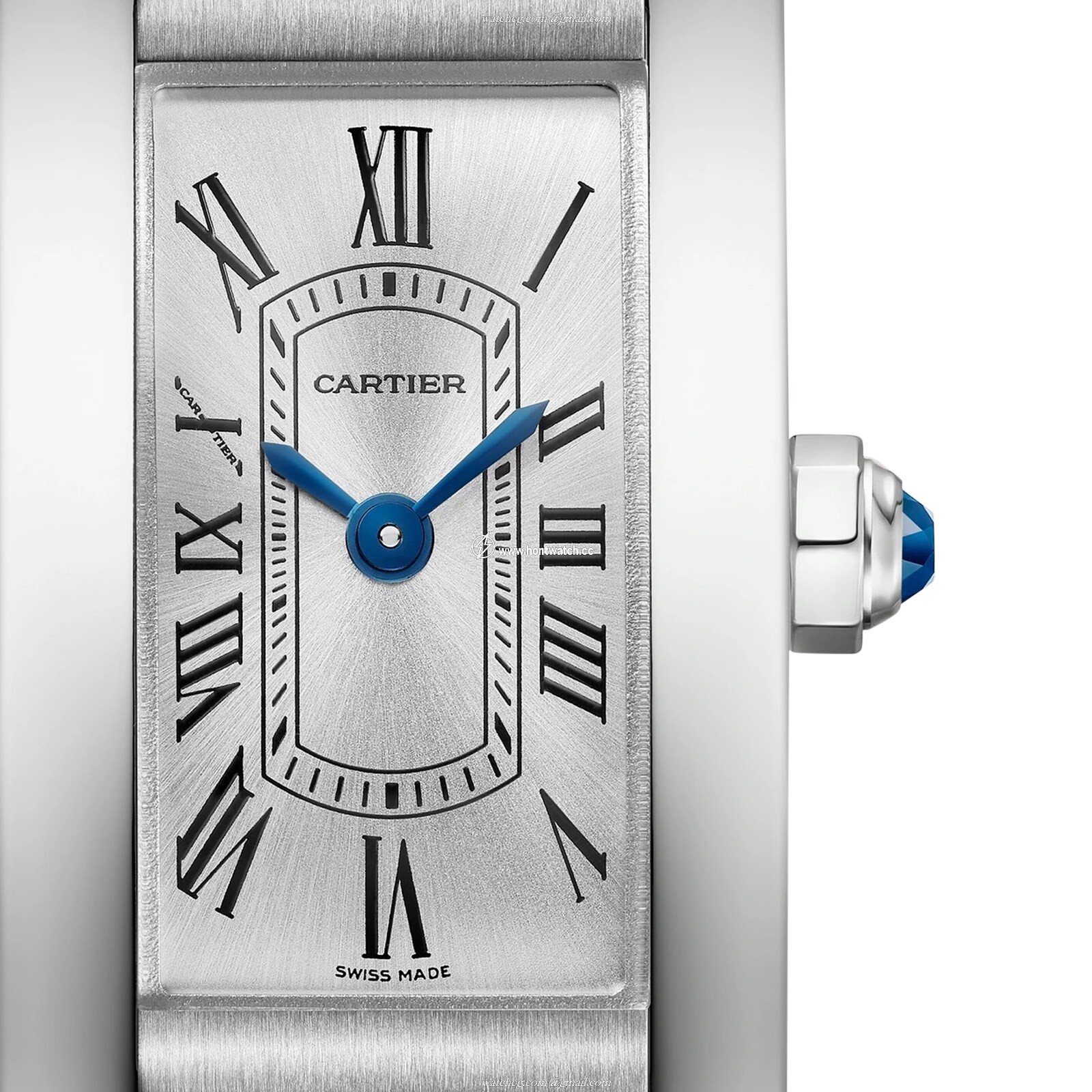 Cartier Tank Americaine WSTA0081 Steel Quartz Silver Dial Replica Watch - Image 2