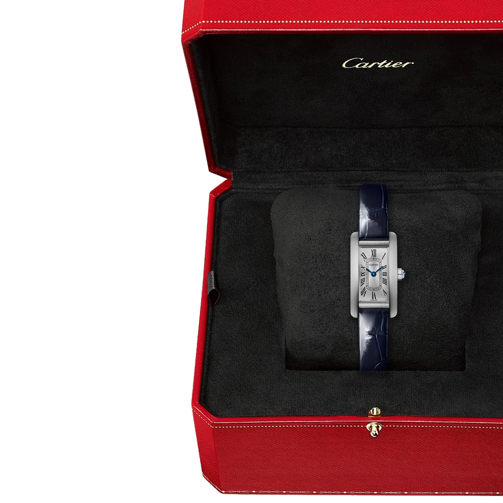 Cartier Tank Americaine WSTA0081 Steel Quartz Silver Dial Replica Watch - Image 3