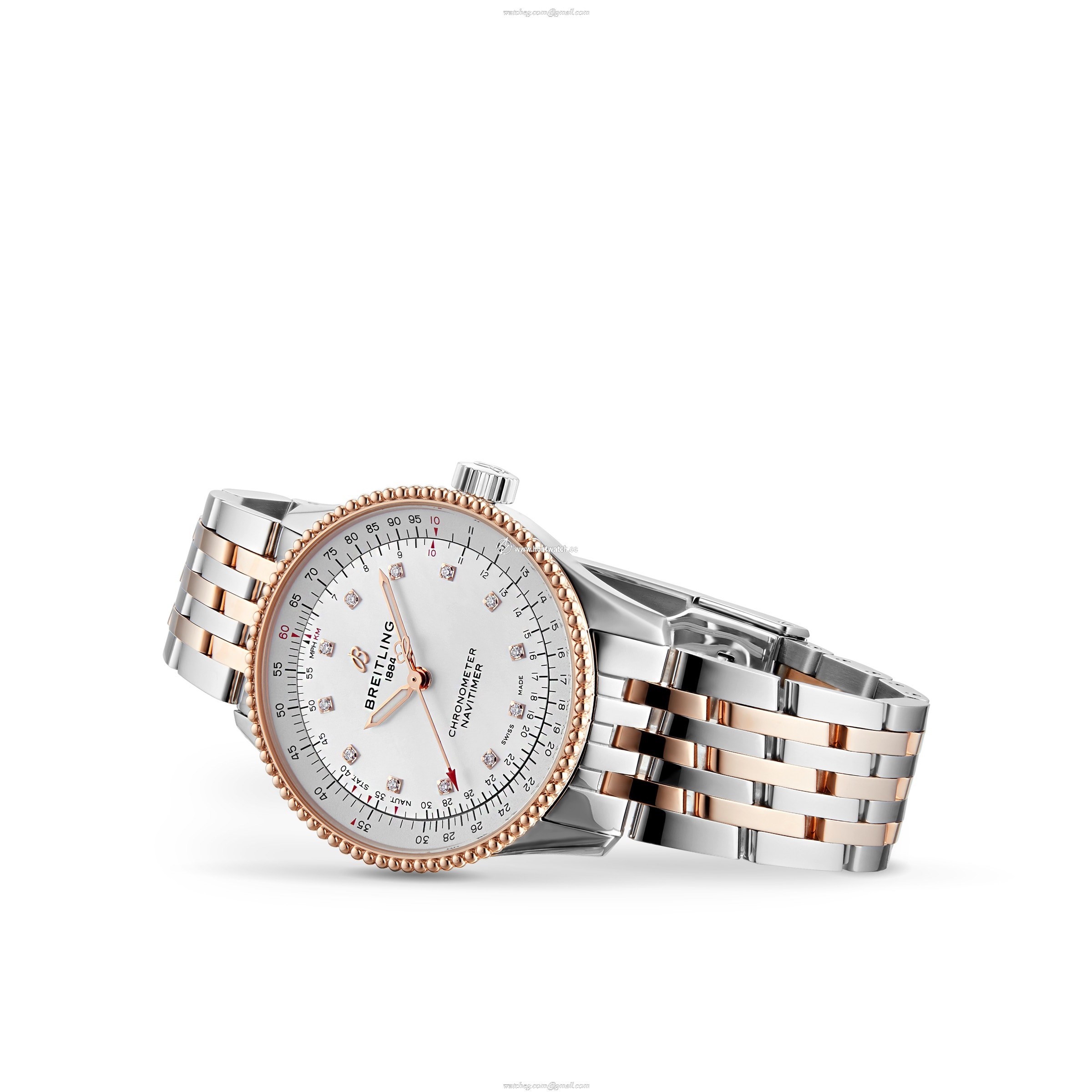 Breitling Navitimer 35mm Automatic - Stainless Steel & Rose Gold | Mother of Pearl Dial - Image 2