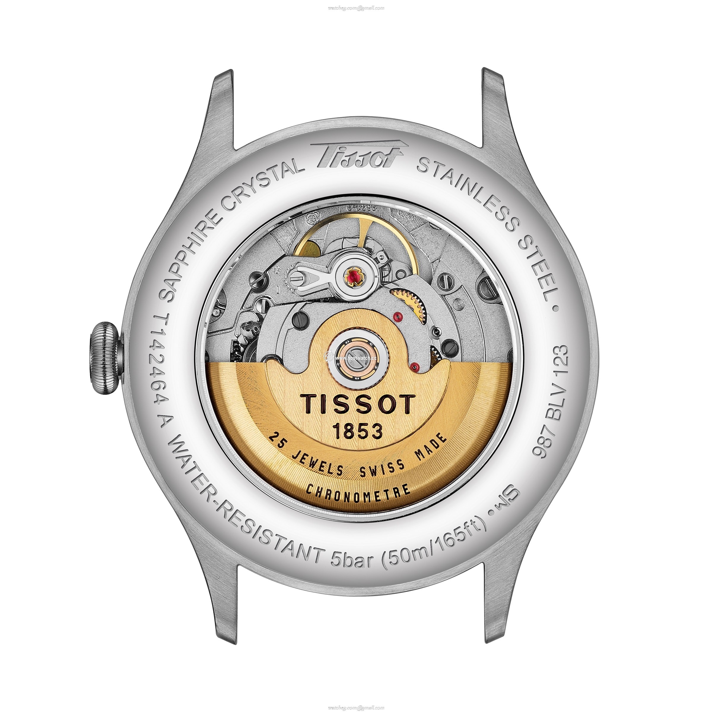 Tissot T-Heritage Automatic Watch - 39mm Stainless Steel & Brown Leather - Image 2