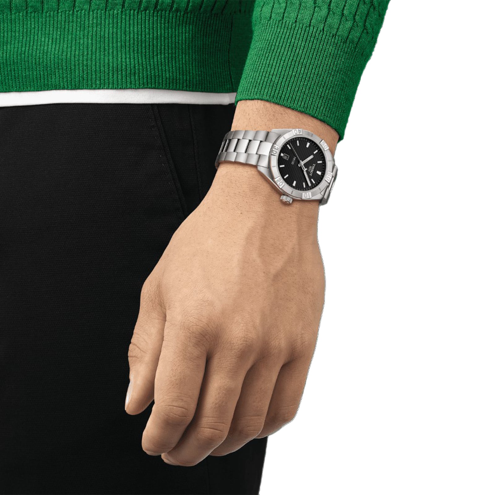 Tissot T-Classic PR 100 Sport | 42mm Black Dial | Stainless Steel Quartz Watch - Image 4