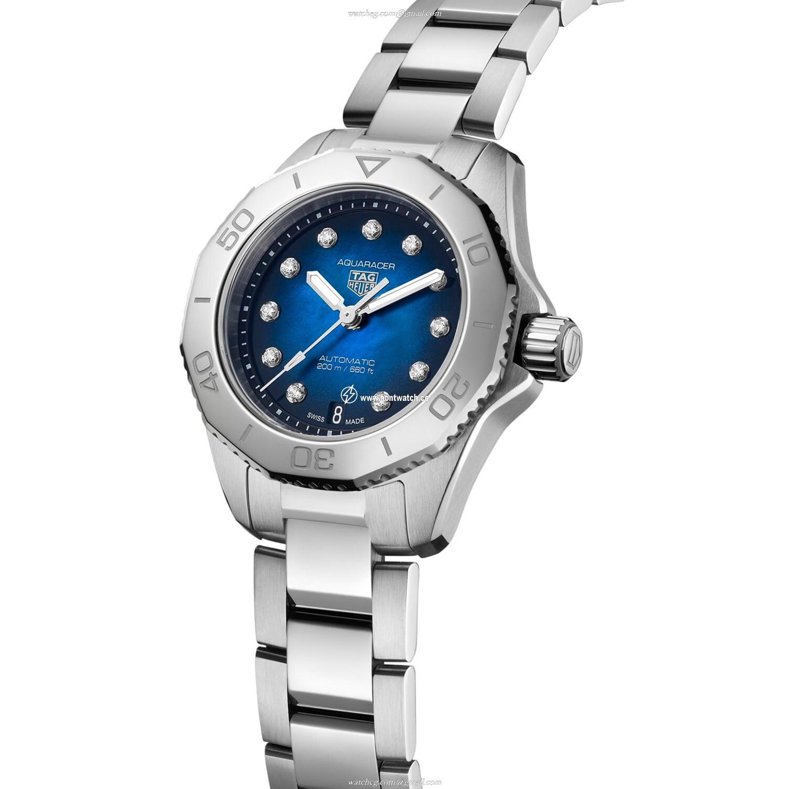 TAG Heuer Aquaracer WBP2411 | 30mm Blue Dial | Diamond Markers | Automatic - Image 2