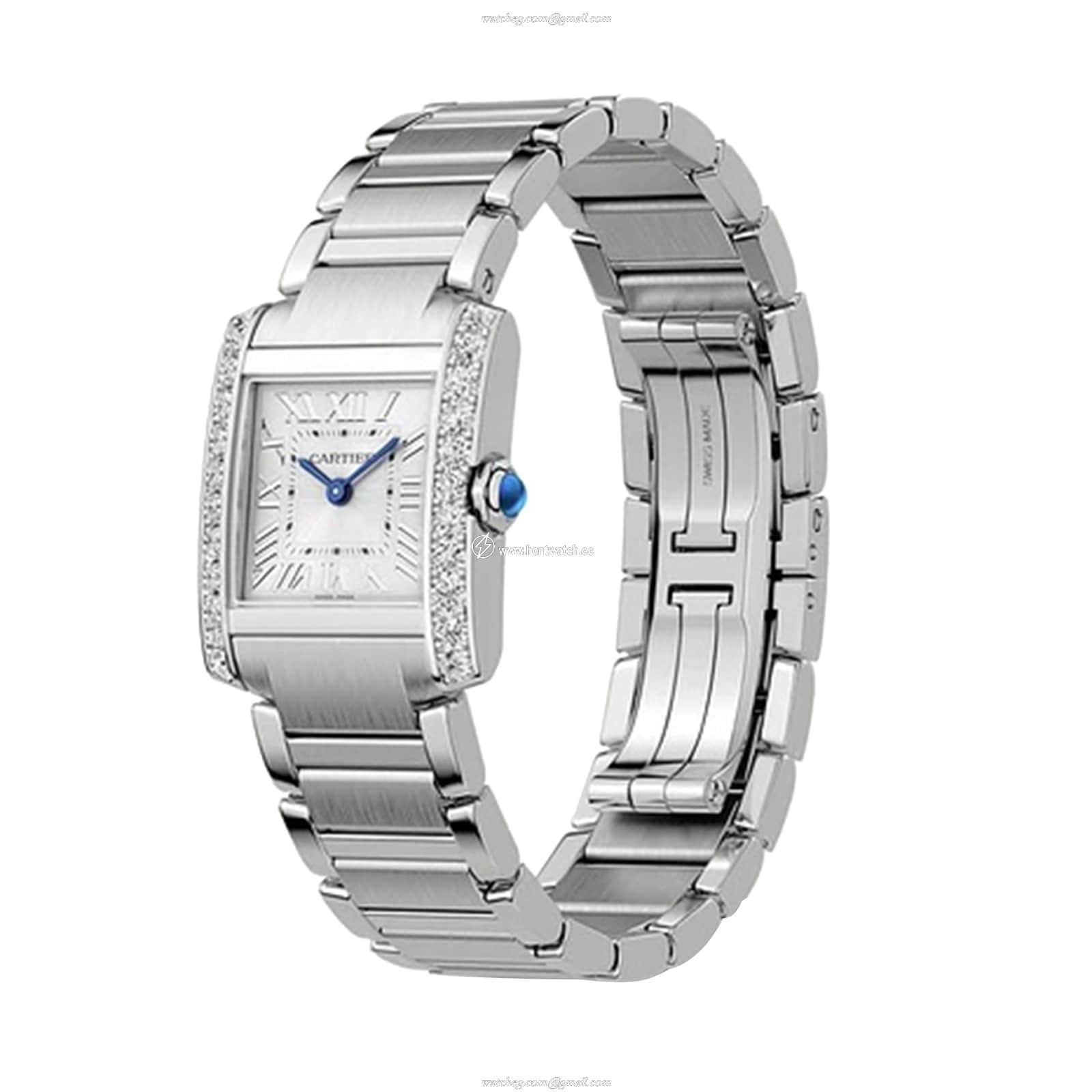 Cartier Tank Francaise W4TA0020 Steel Quartz Silver Dial Replica Watch - Image 2
