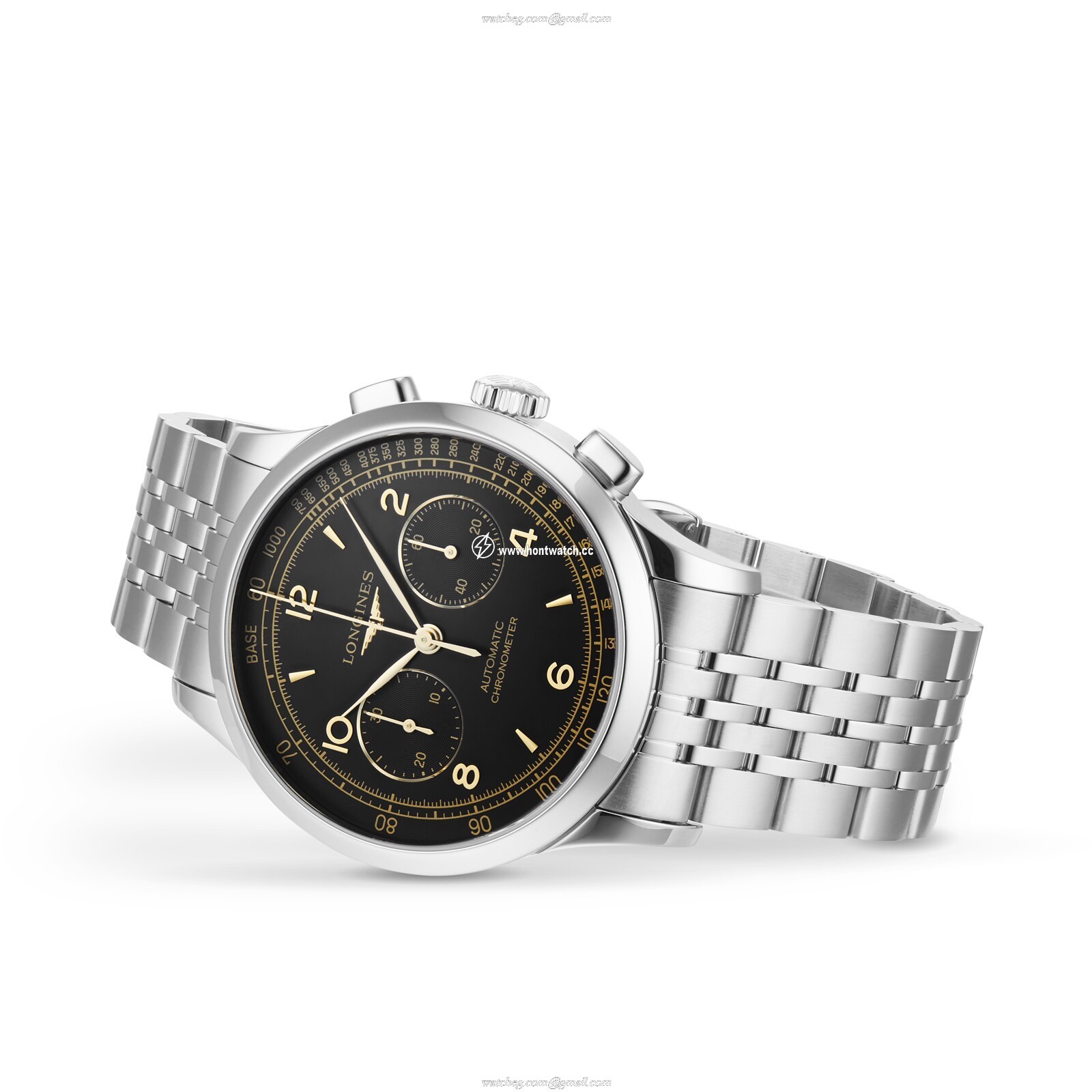 Longines Record L29214566 Automatic Watch - 40mm Black Dial | Stainless Steel - Image 2
