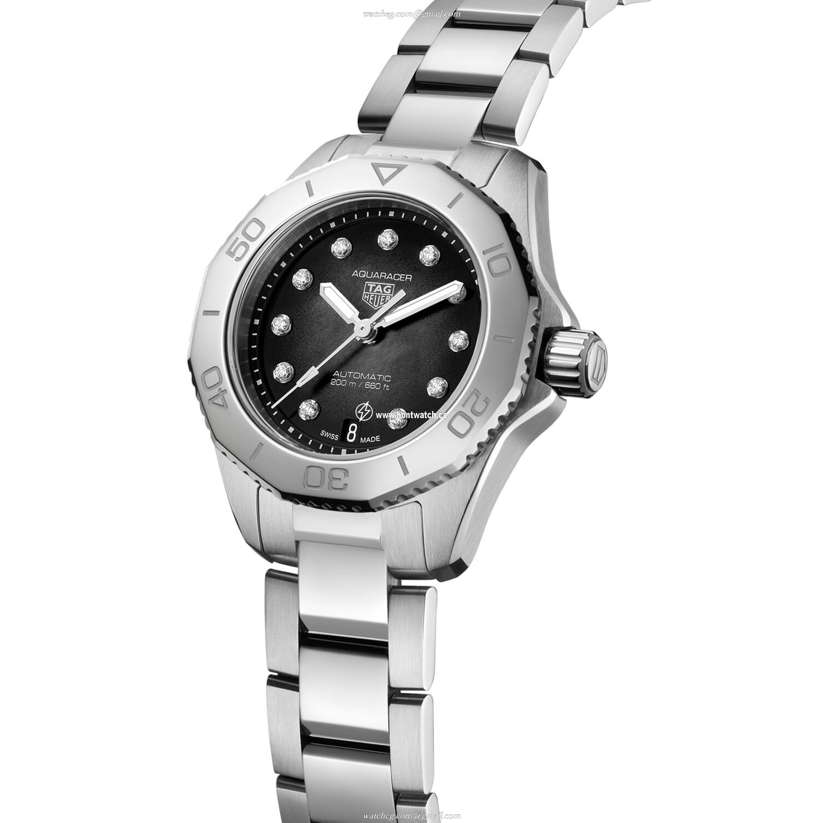 TAG Heuer Aquaracer WBP2410 | 30mm Black Dial | Diamond Markers | Automatic - Image 2