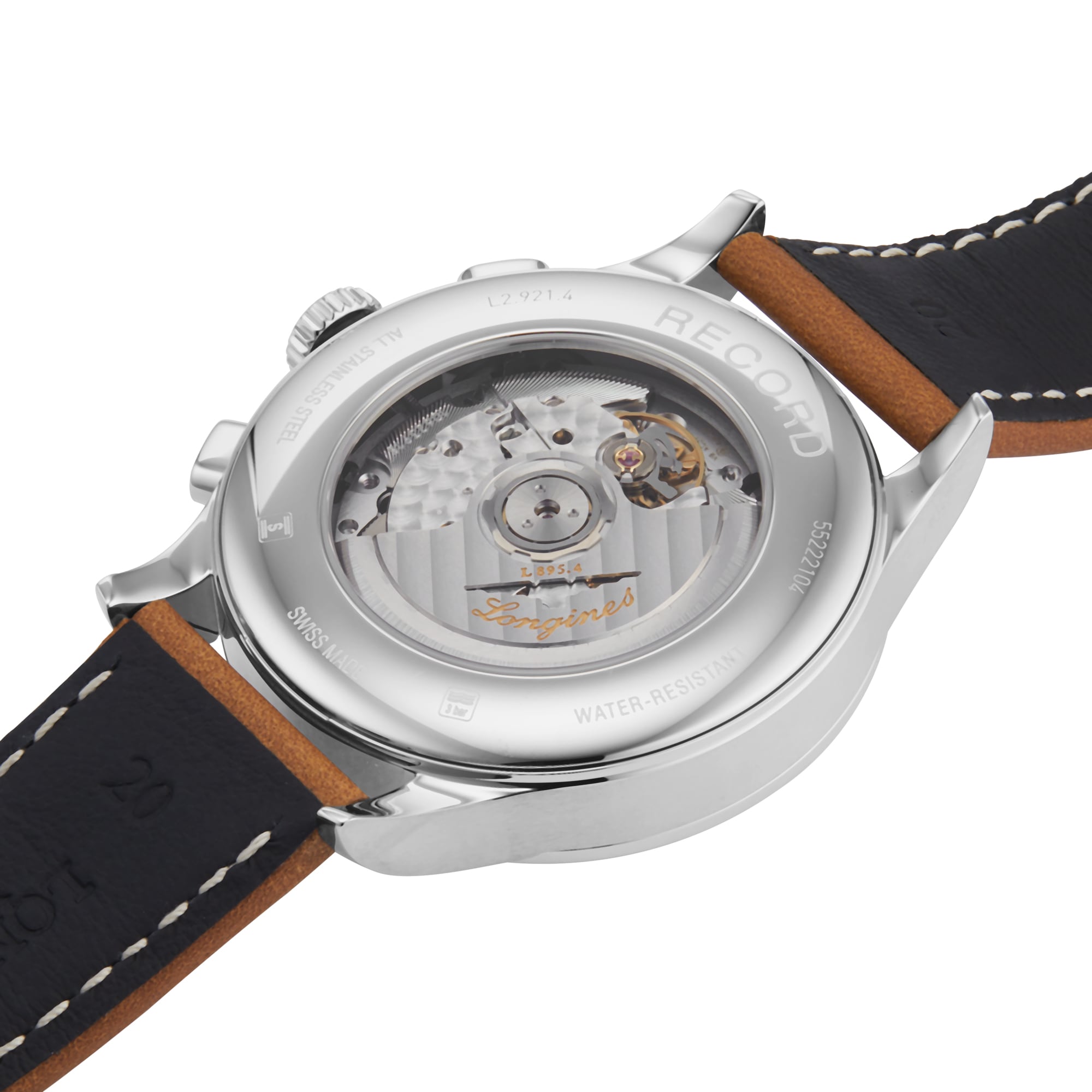 Longines Record L29214562 Automatic Watch - 40mm Black Dial Stainless Steel - Image 4