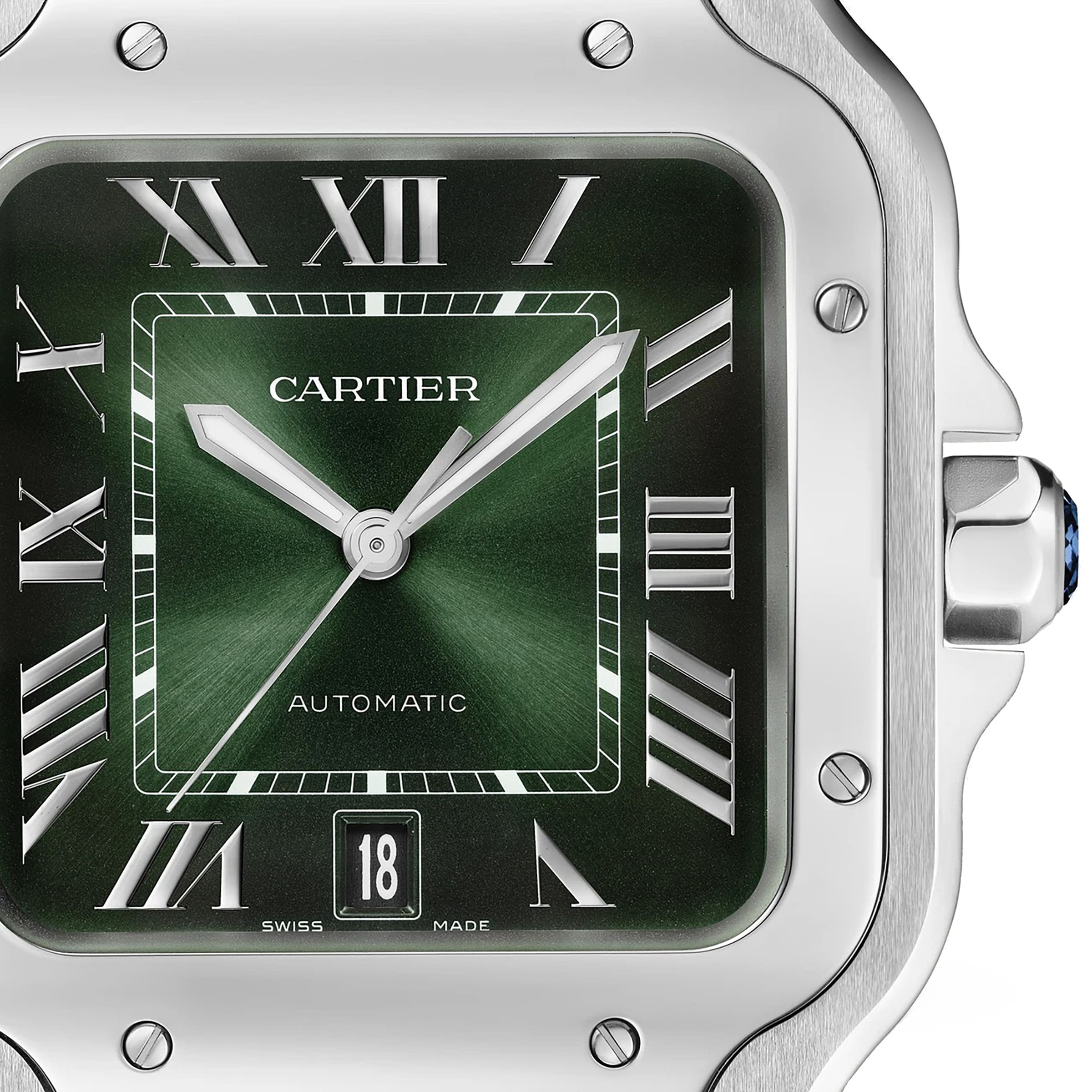 Cartier Santos de Cartier WSSA0062 - 40mm Steel Automatic Green Dial - Image 4